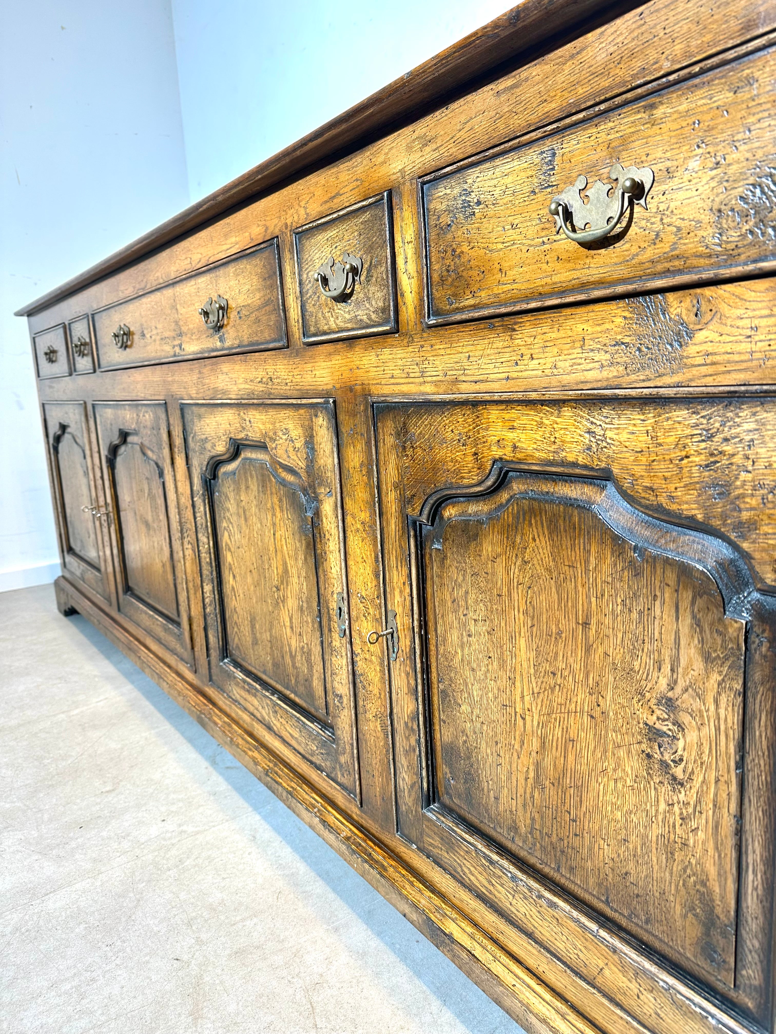 Large Antique French Oak Sideboard