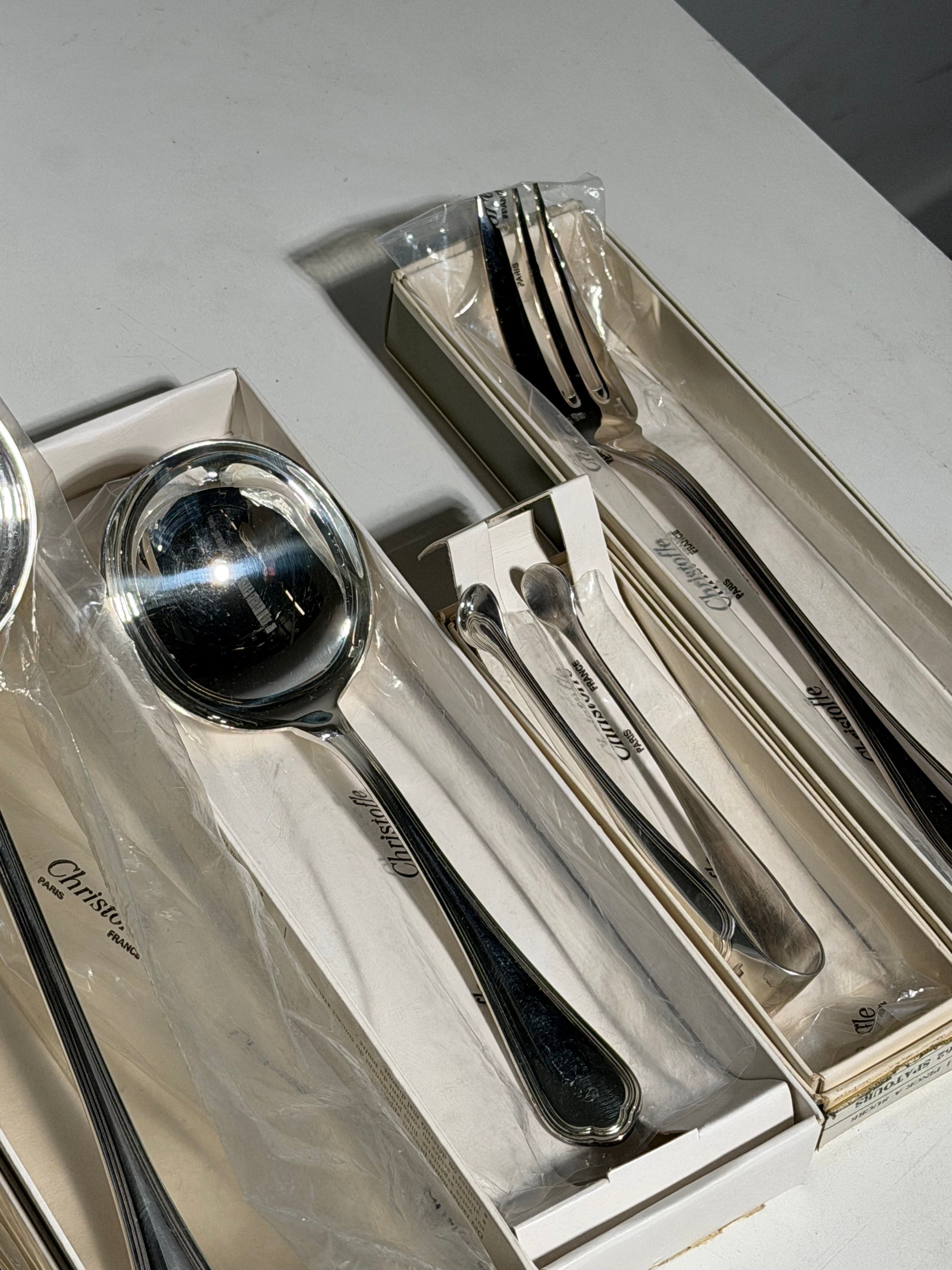 Christofle “Spatours” 144-Piece Flatware Set — New in Original Boxes