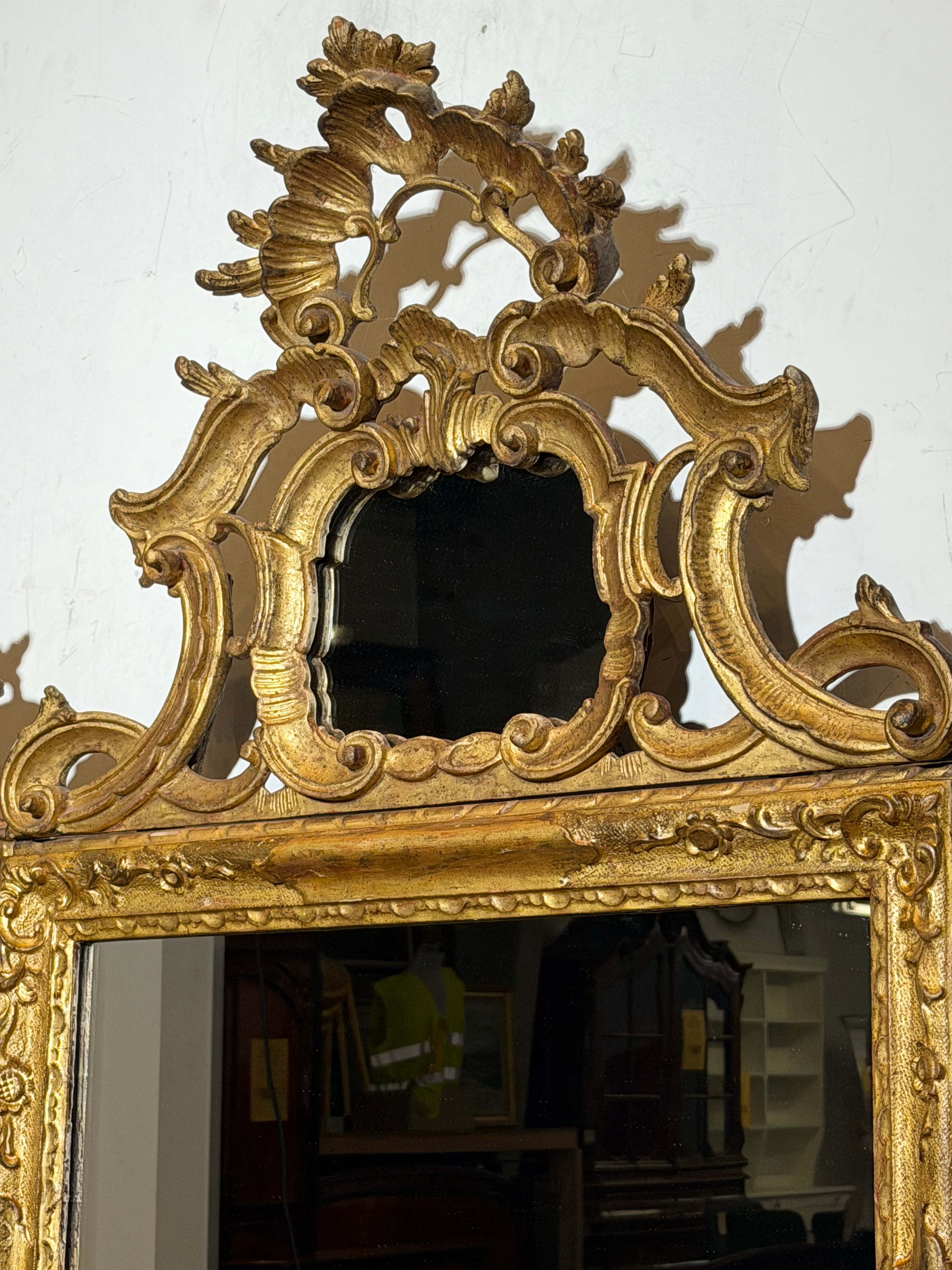 Antique French Giltwood Mirror