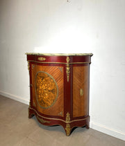 Marquetry Cabinet with Marble Top