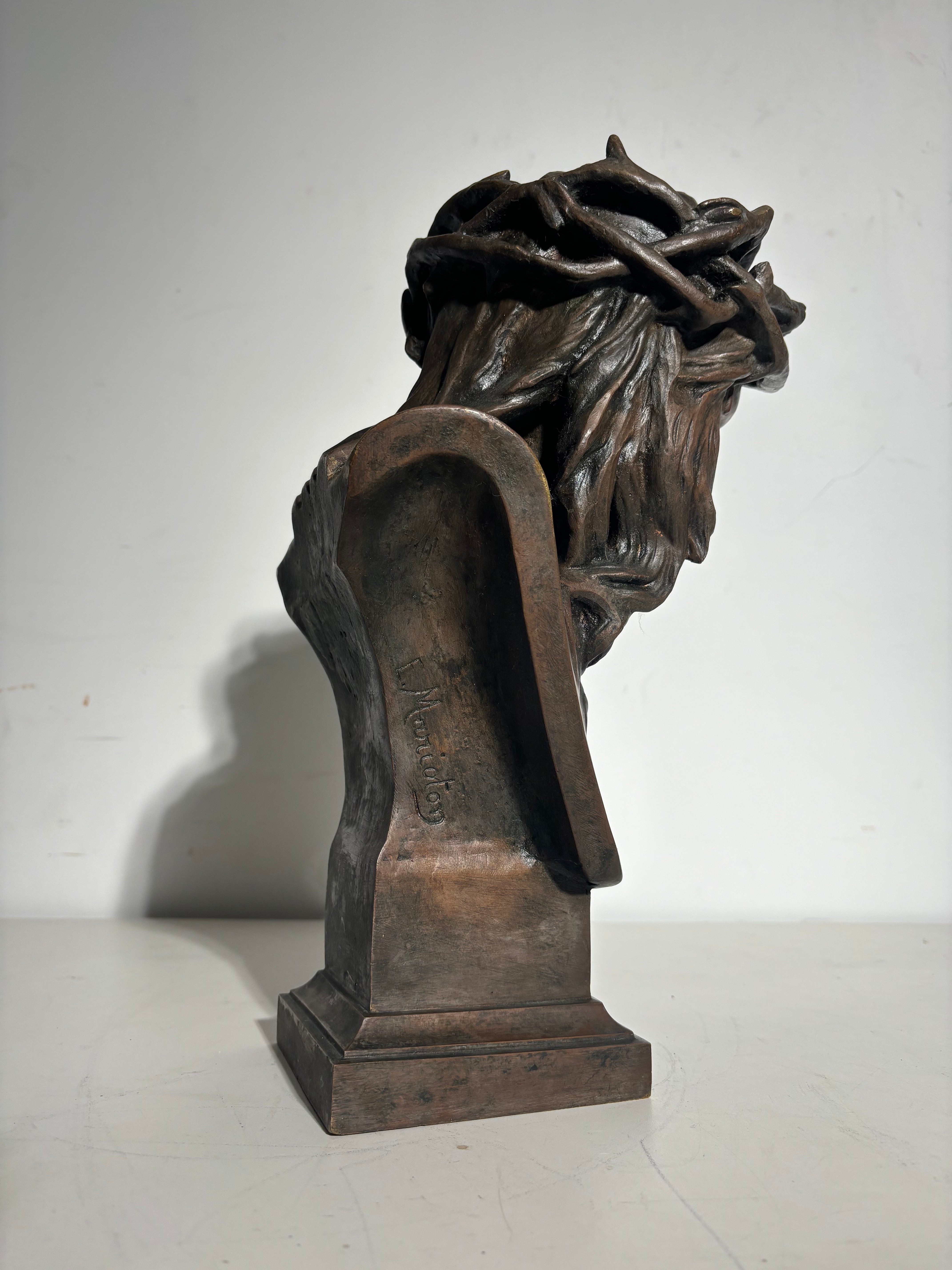 Antique bust “Christ” by Eugene Marioton