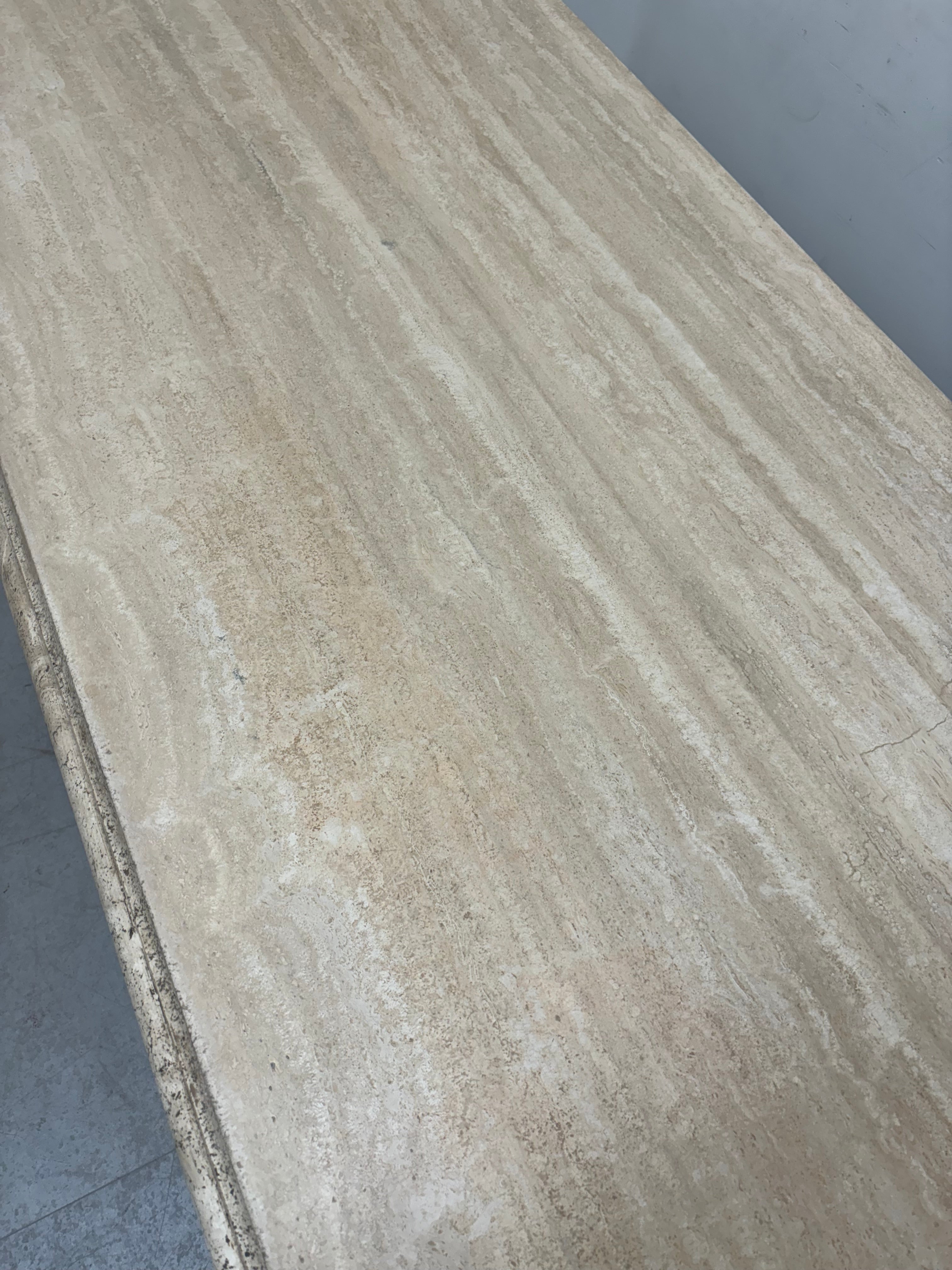 Italian travertine dining table