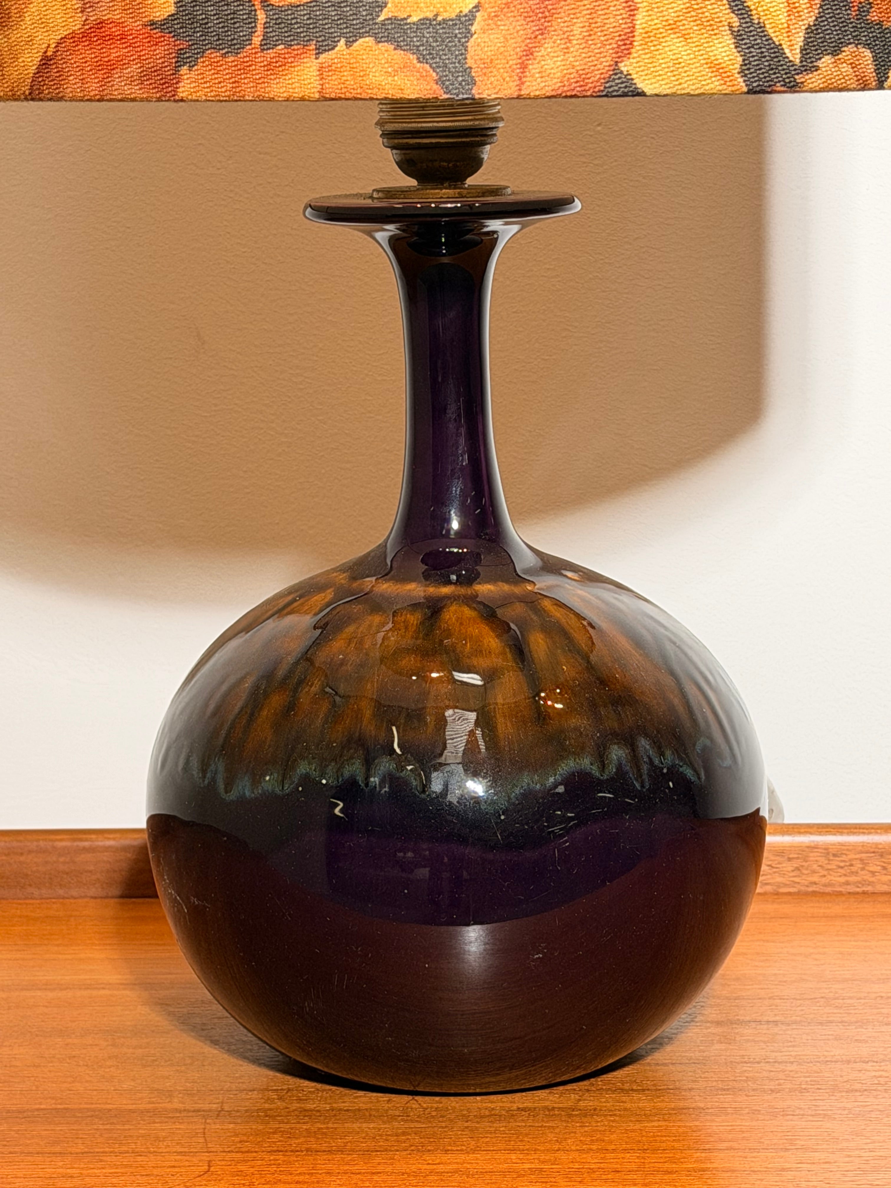 Rosenthal Studio-Line Vintage Table Lamp with Original Autumn Leaf Shade