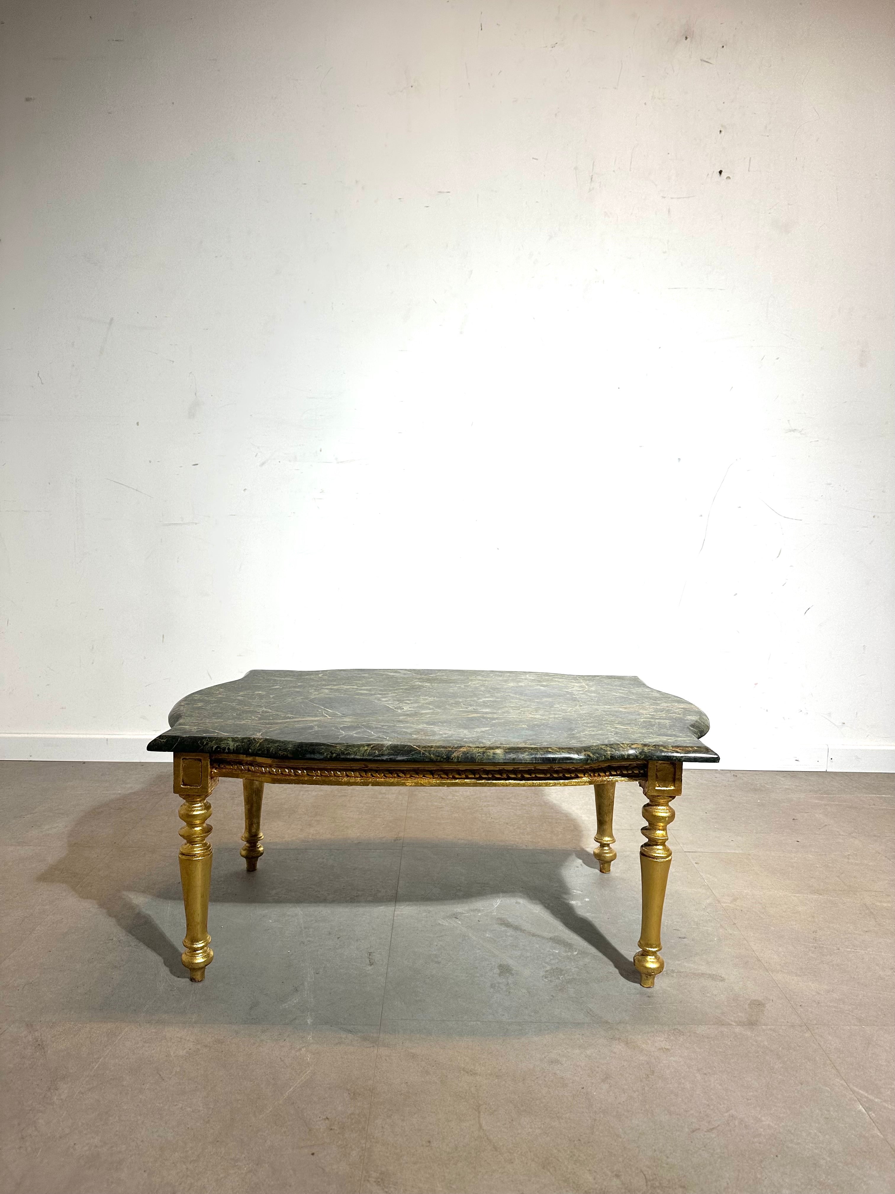 Antique French Louis XVI Style Salon Set + Marble Coffee Table