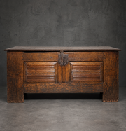 18th Century Large Antique Wooden Trunk – Rustic Handcrafted