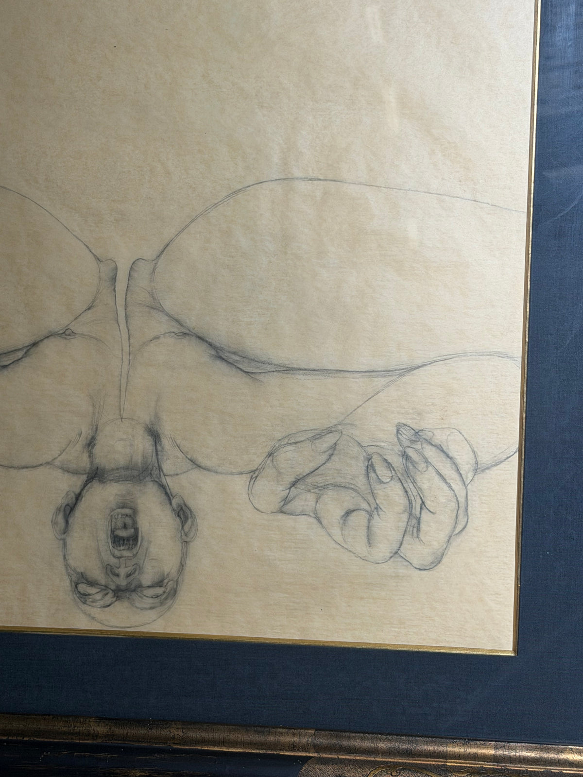 René Knapen – Surrealist Graphite Drawing with Gallery Certificate