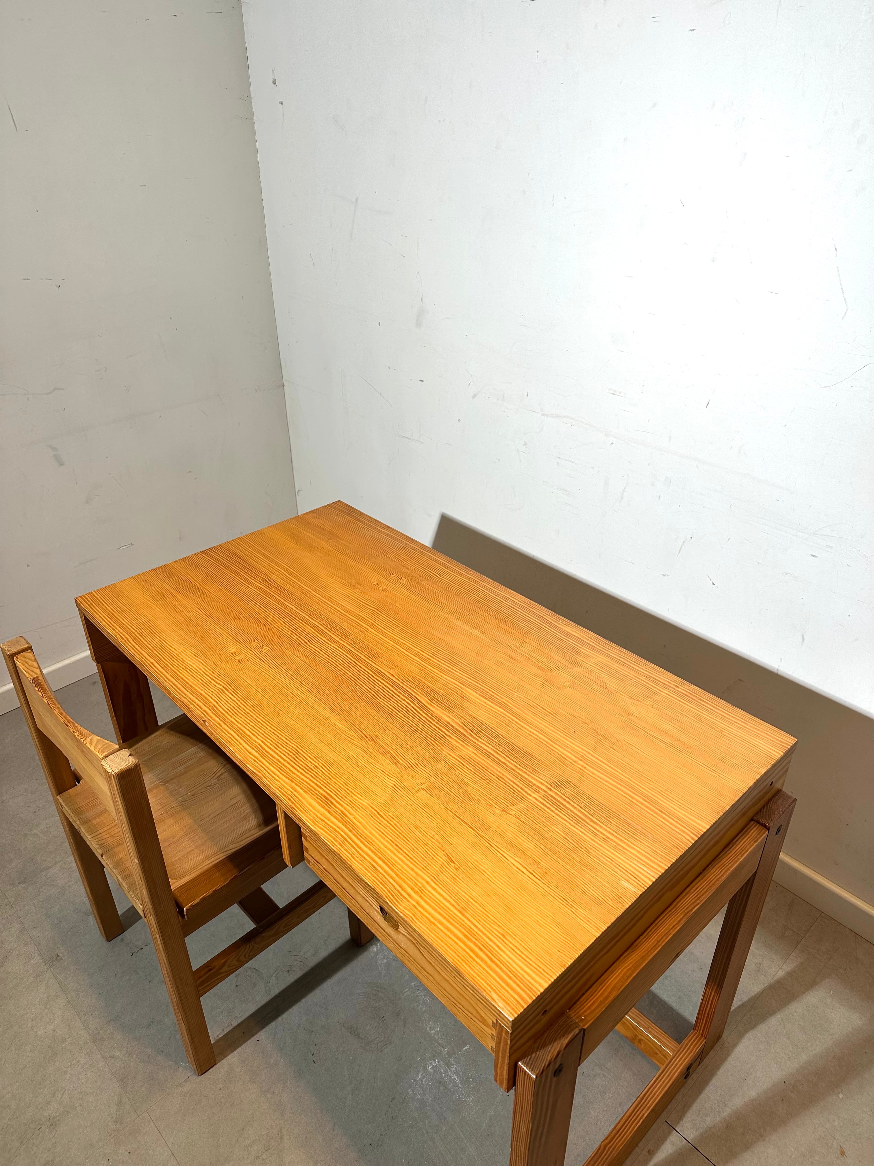 Vintage Wooden Writing Desk with Chair – Scandinavian Style