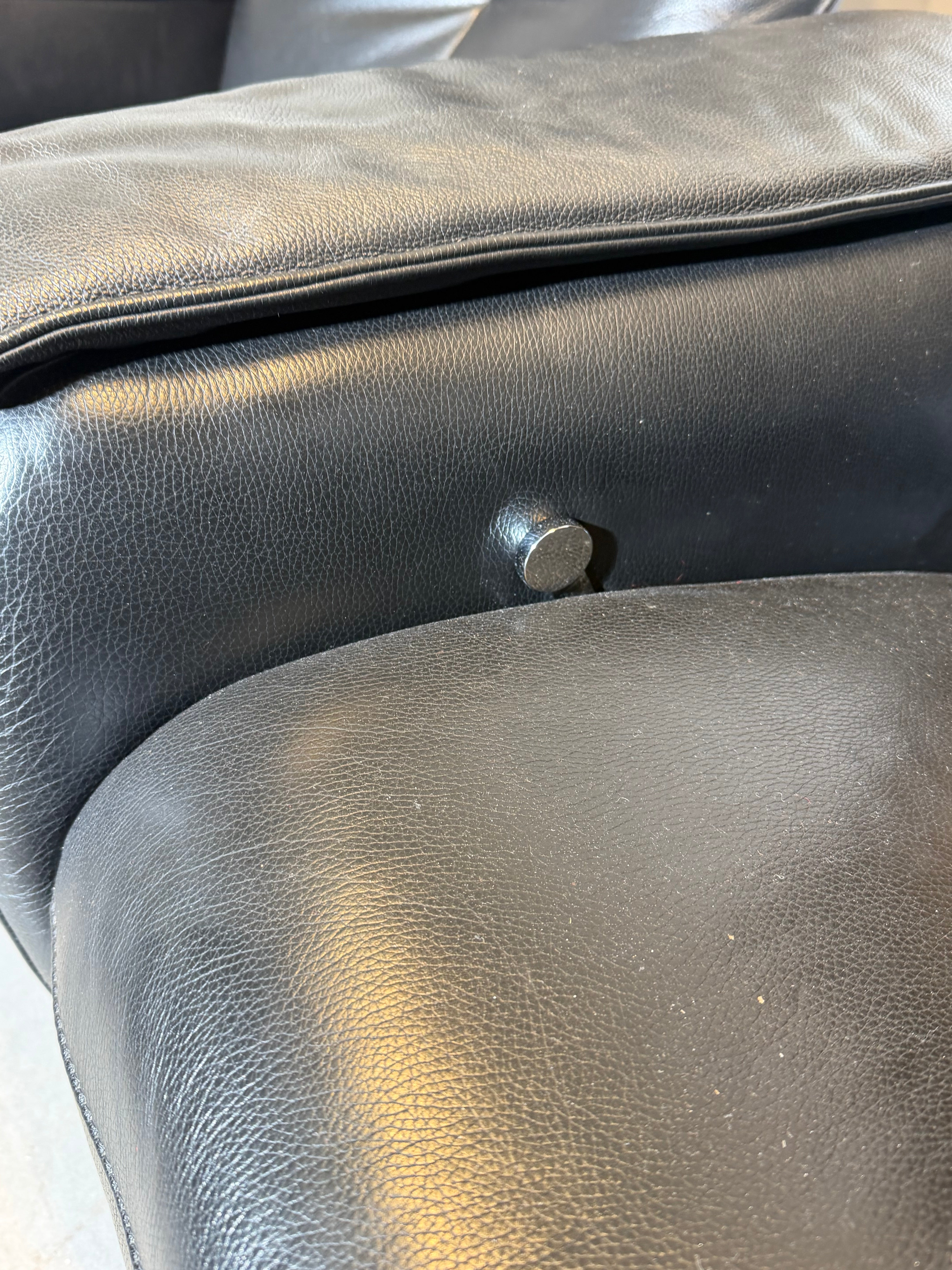 Elastoform Duo Relax / Cinema Chairs – Black Leather Reclining Armchairs
