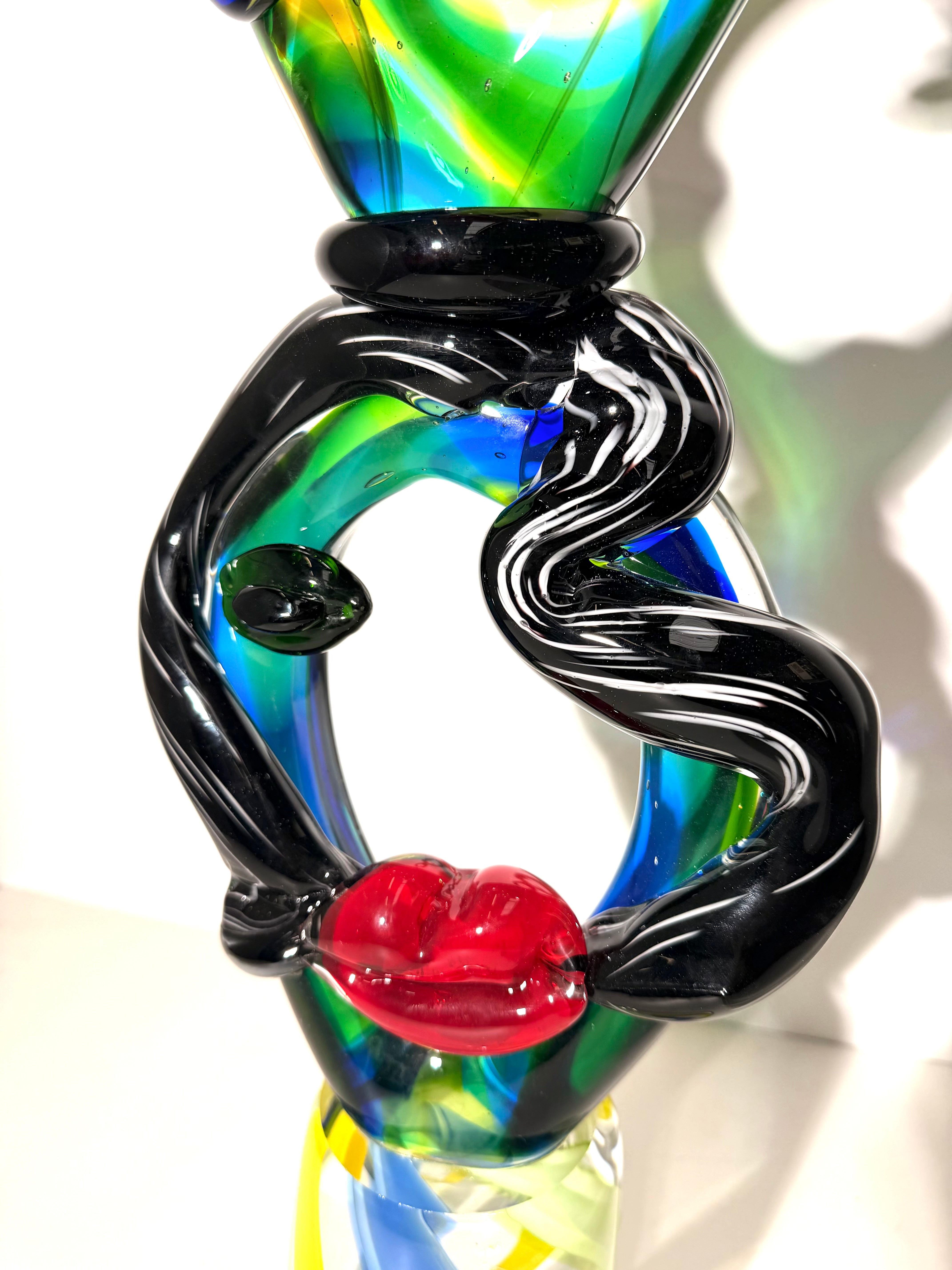 Murano Style Art Glass Totem Sculpture
