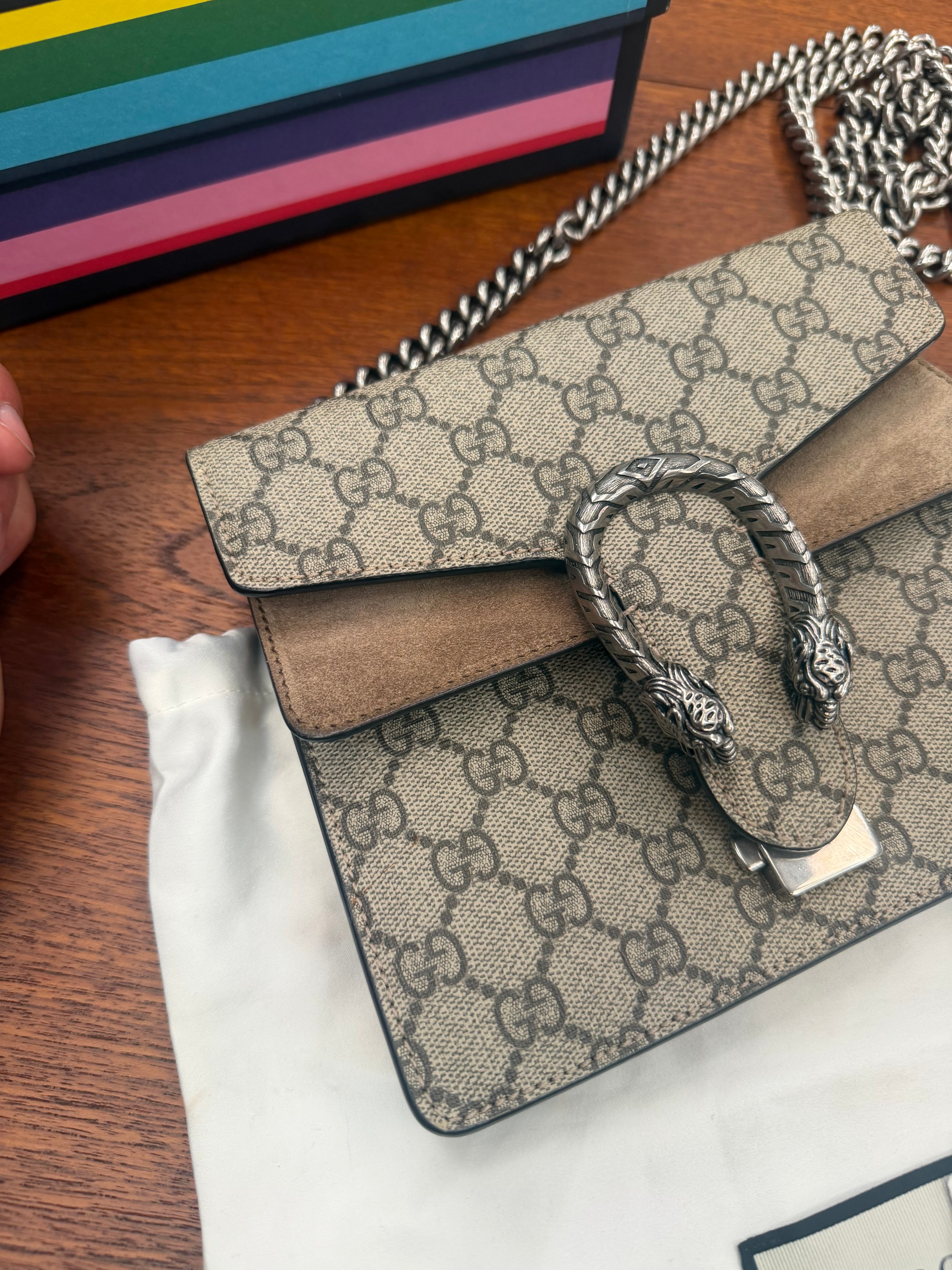 Gucci Dionysus GG Supreme Crossbody Bag – Complete Set