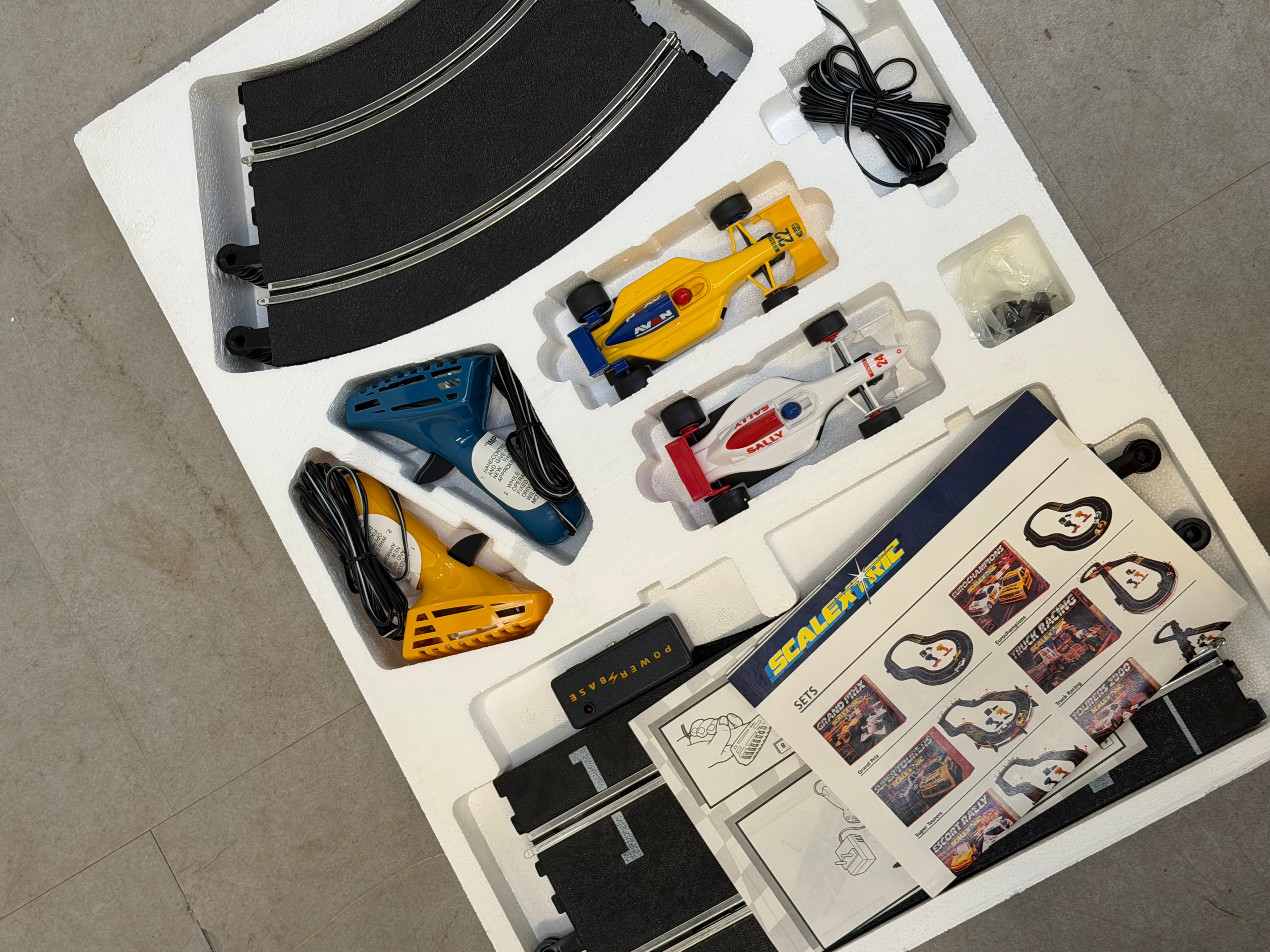 Vintage Scalextric “Grand Prix” slot car race set (unused, new and boxed)