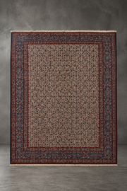 Vintage Hand-Knotted Persian Mud Rug – 357 × 255 cm