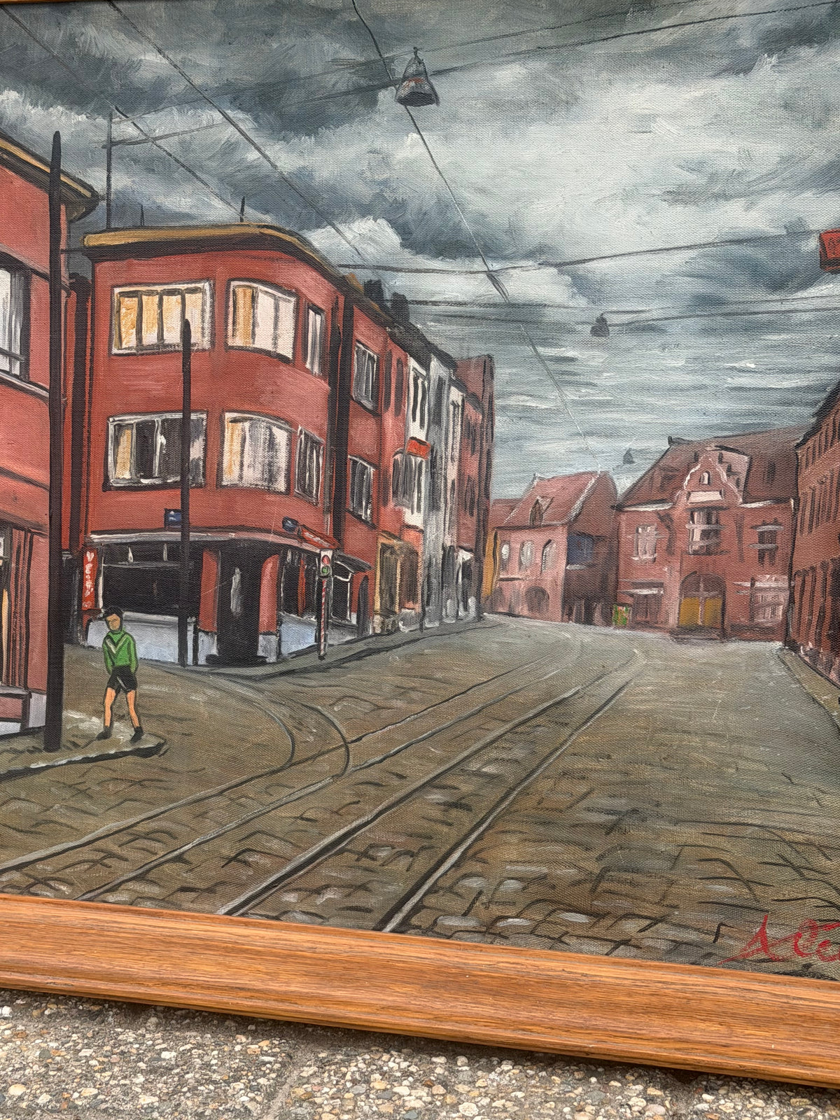 Diestsesteenweg, Leuven – Signed Oil on Canvas, 1955