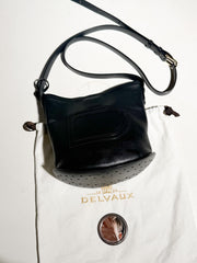 Delvaux Le Pin Mini Black Leather Bag with Dustbag and Mirror