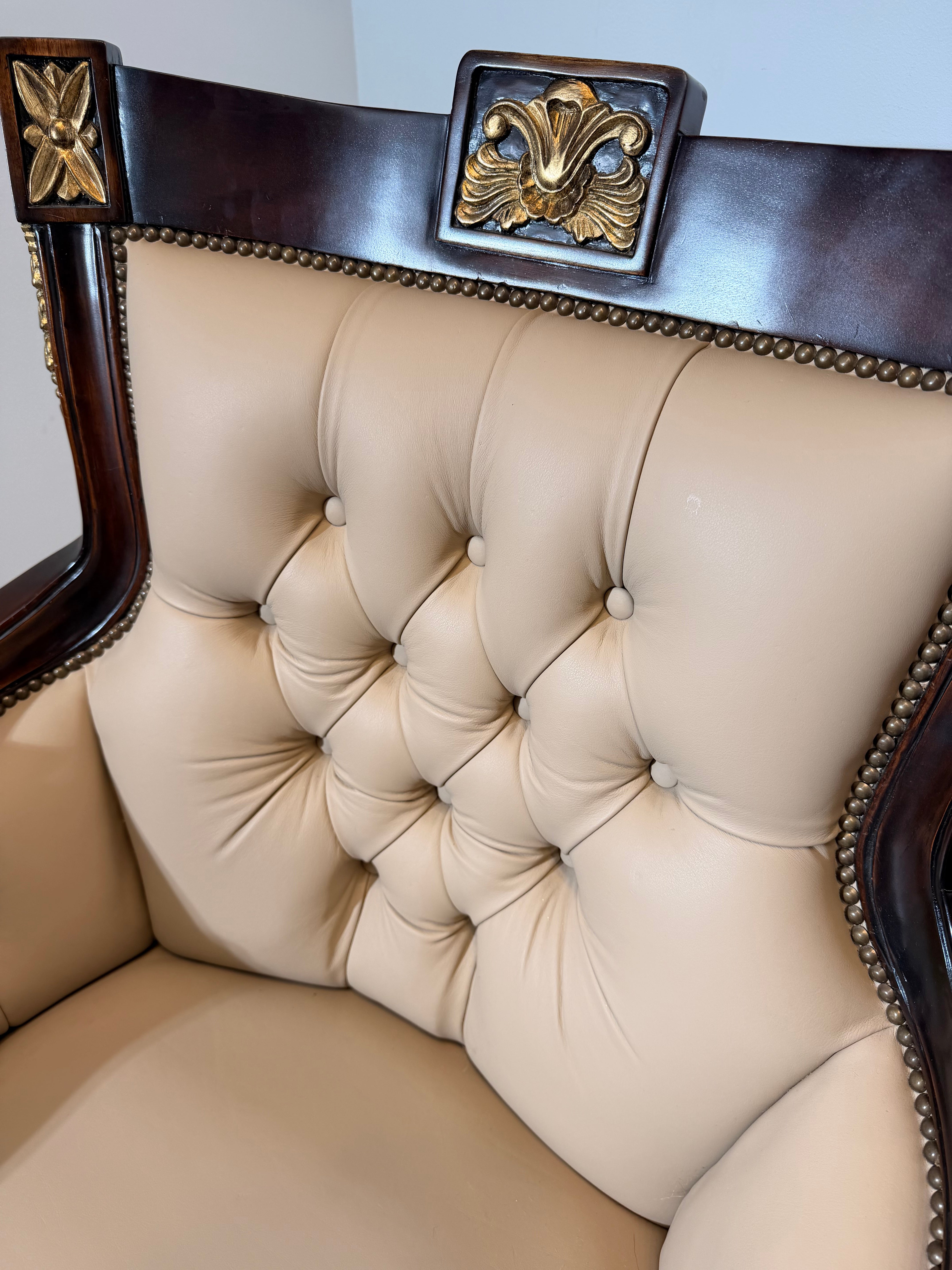 Antique Empire Style Swivel Desk Chair
