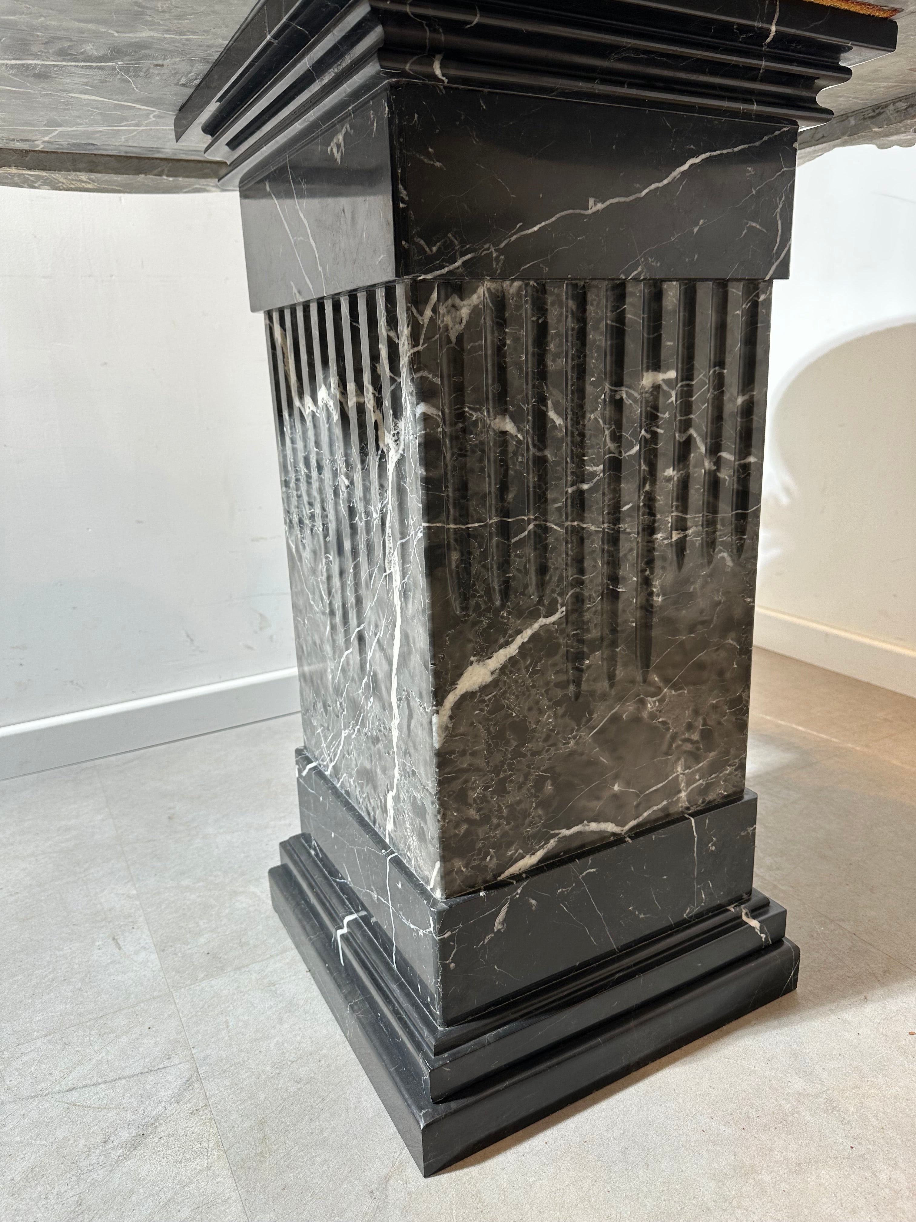 Vintage Black Marble Center Table