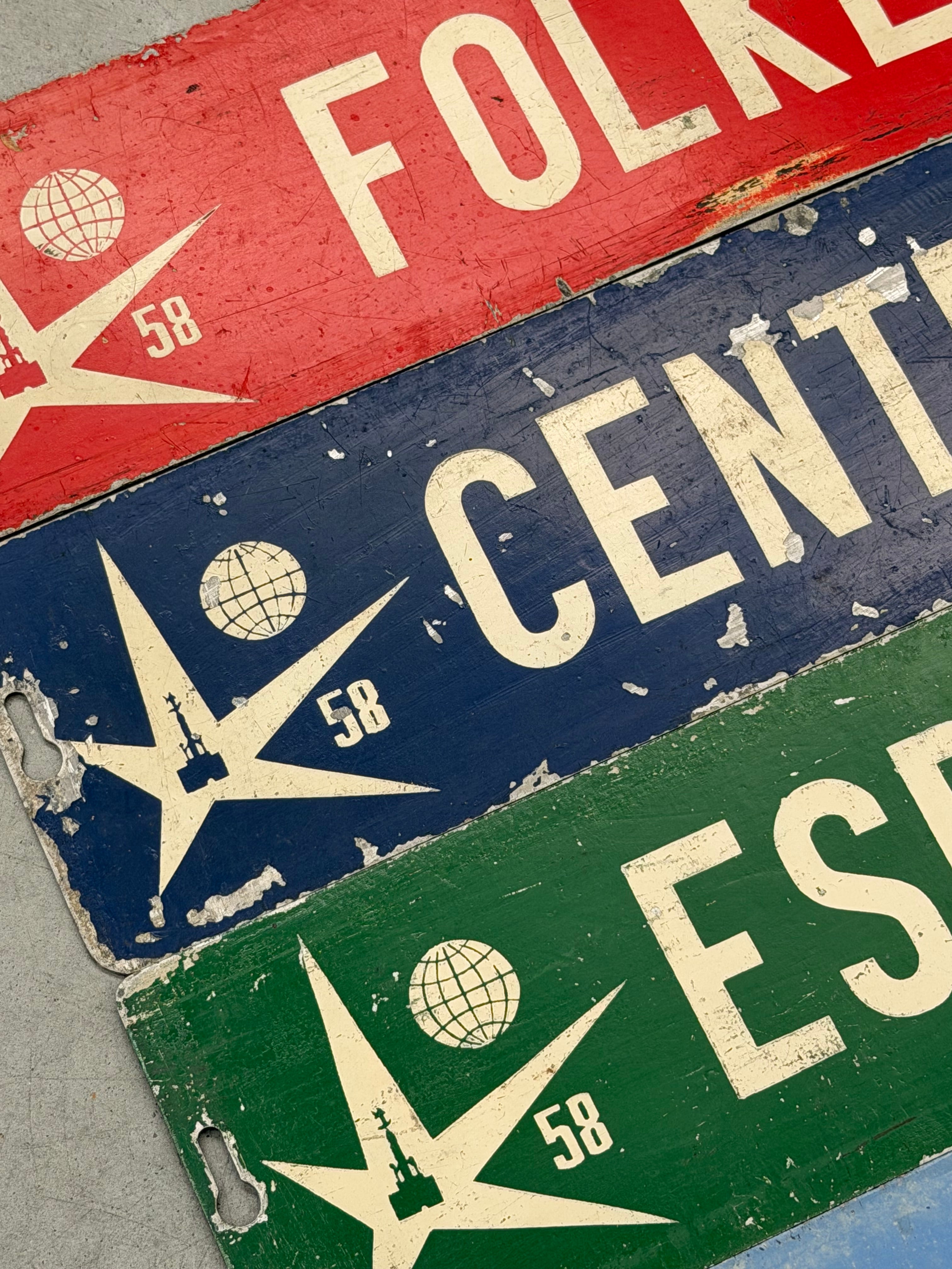 Original Expo 58 Directional Signs (Set of 4)