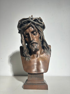 Antique bust “Christ” by Eugene Marioton