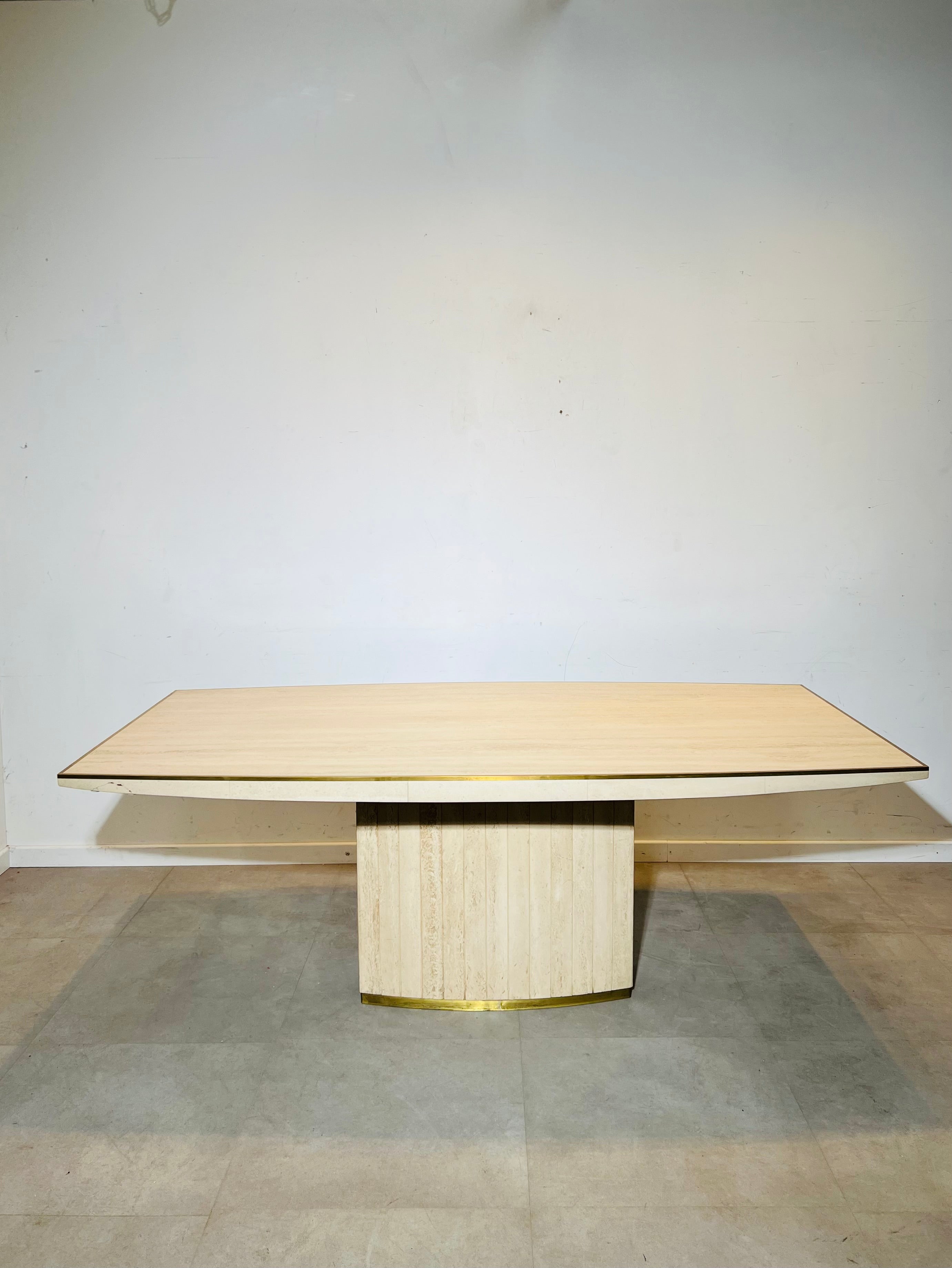 Travertine Table by Willy Rizzo