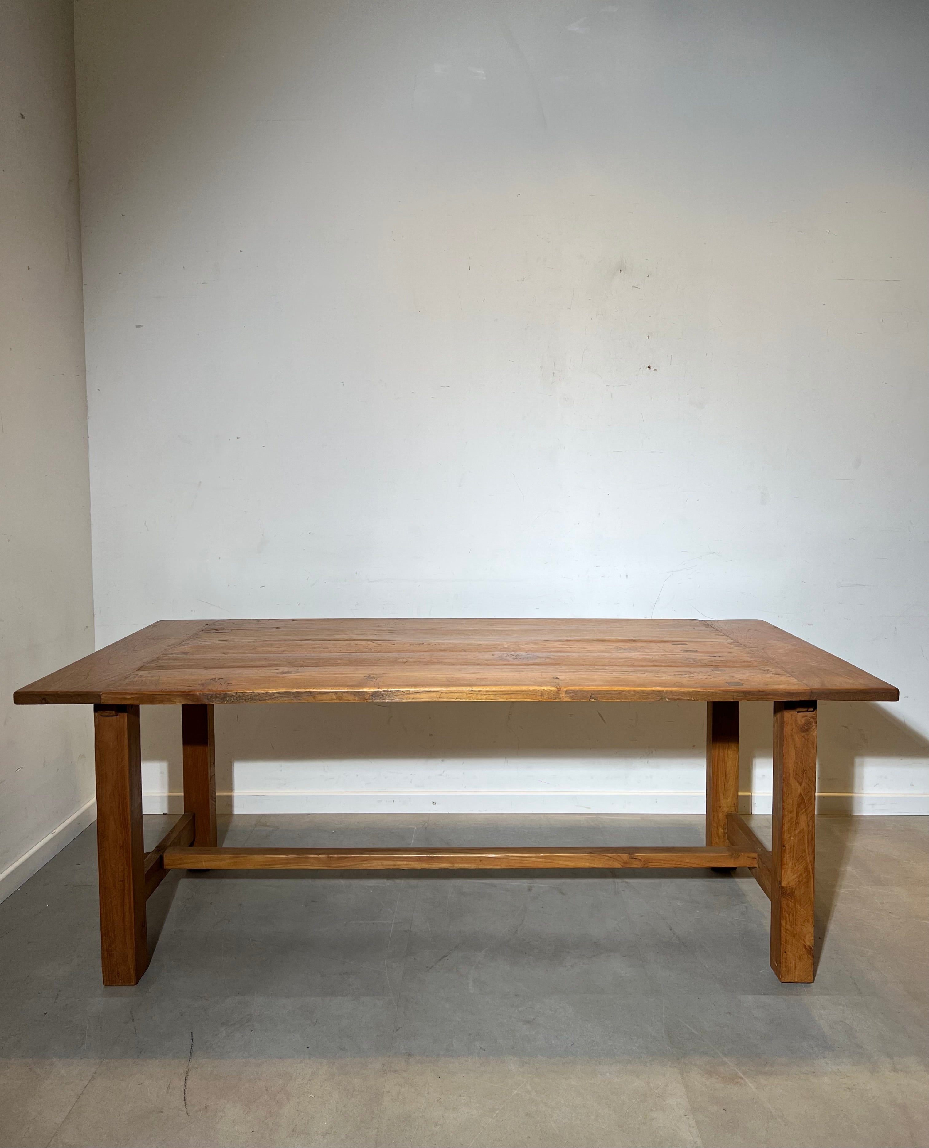 Large Rustic Solid Wood Dining Table