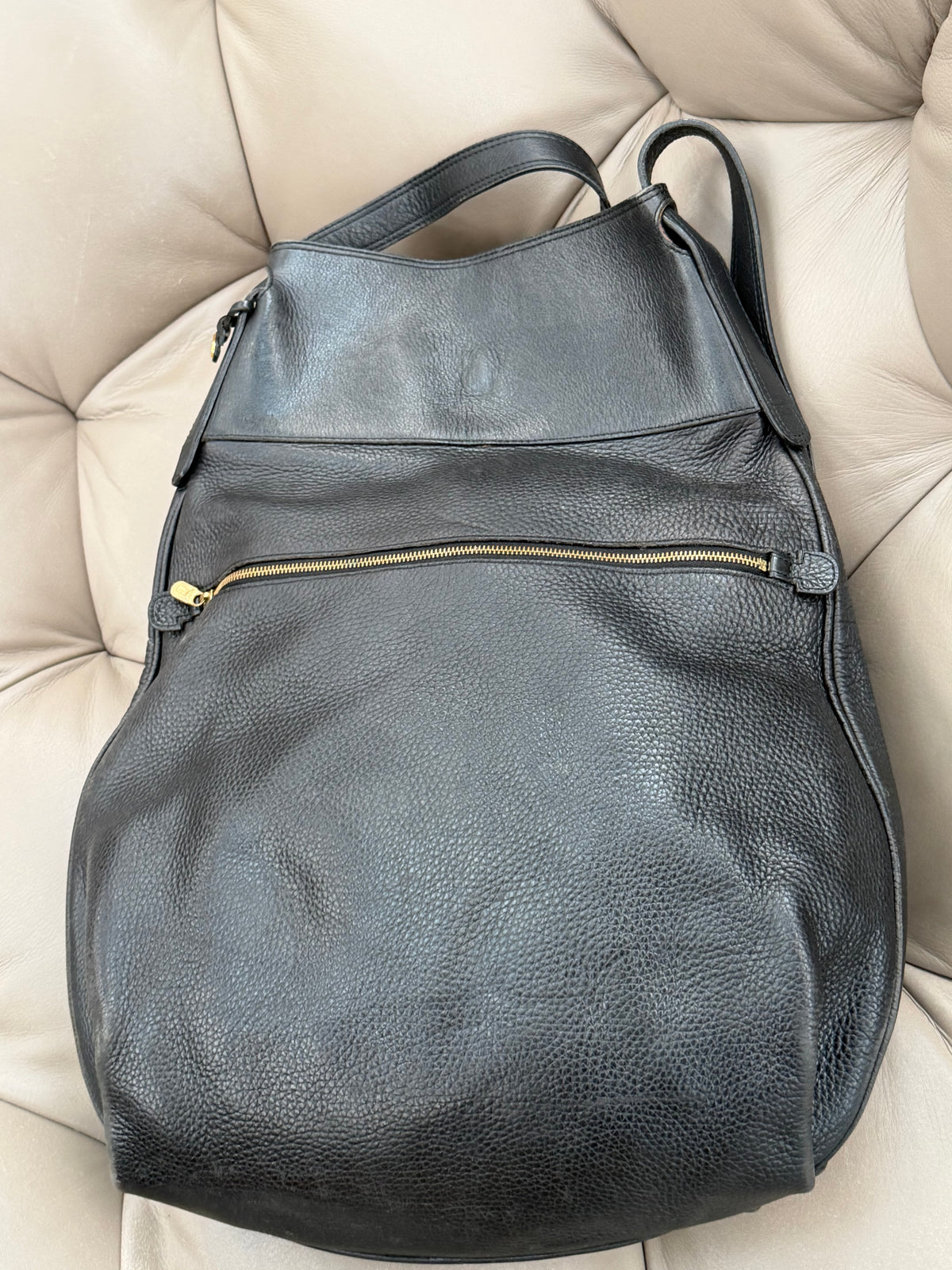 Delvaux Faust Black Leather Bag – Vintage