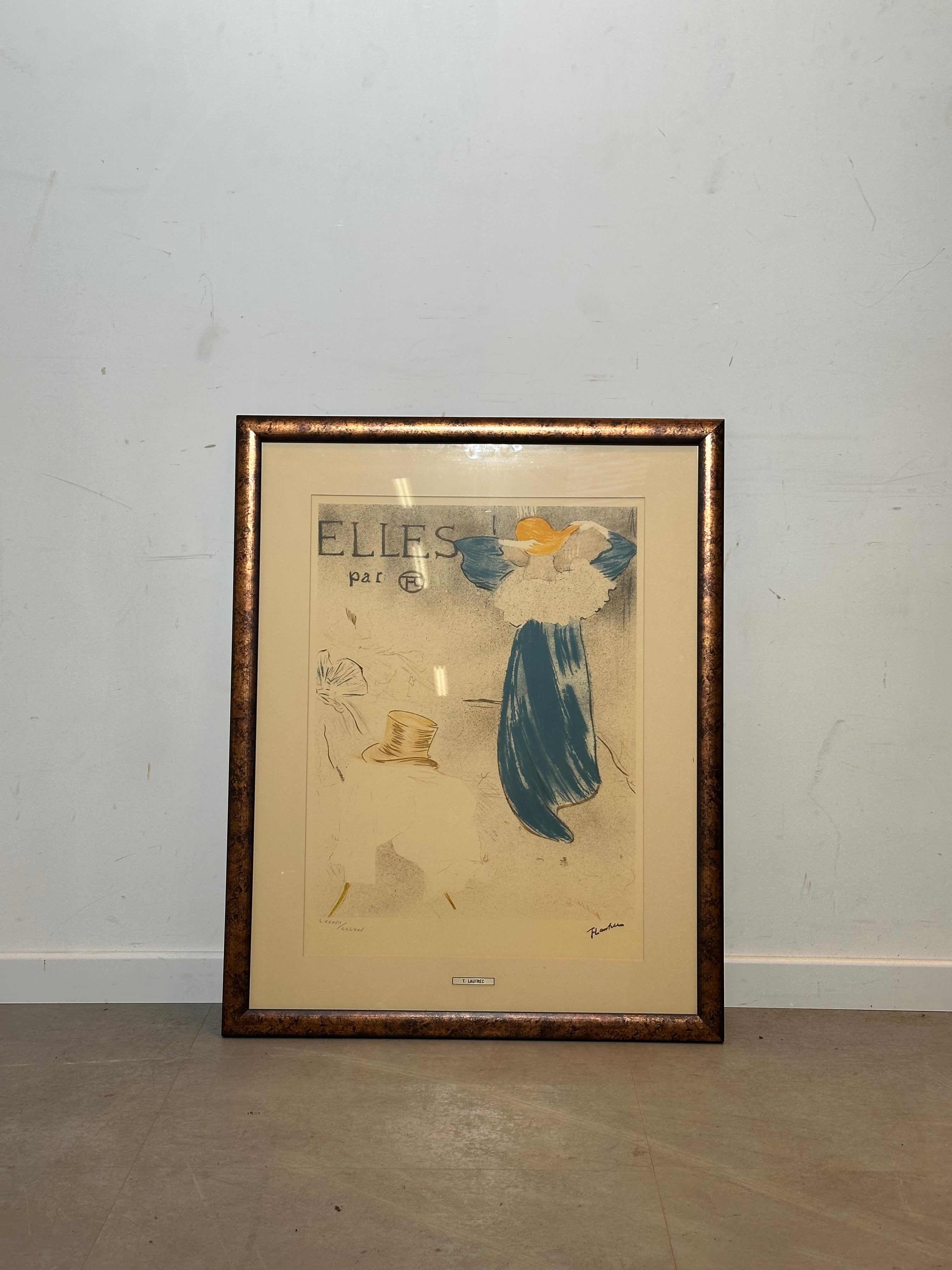 Henri de Toulouse-Lautrec – “Elles” ingelijste litho