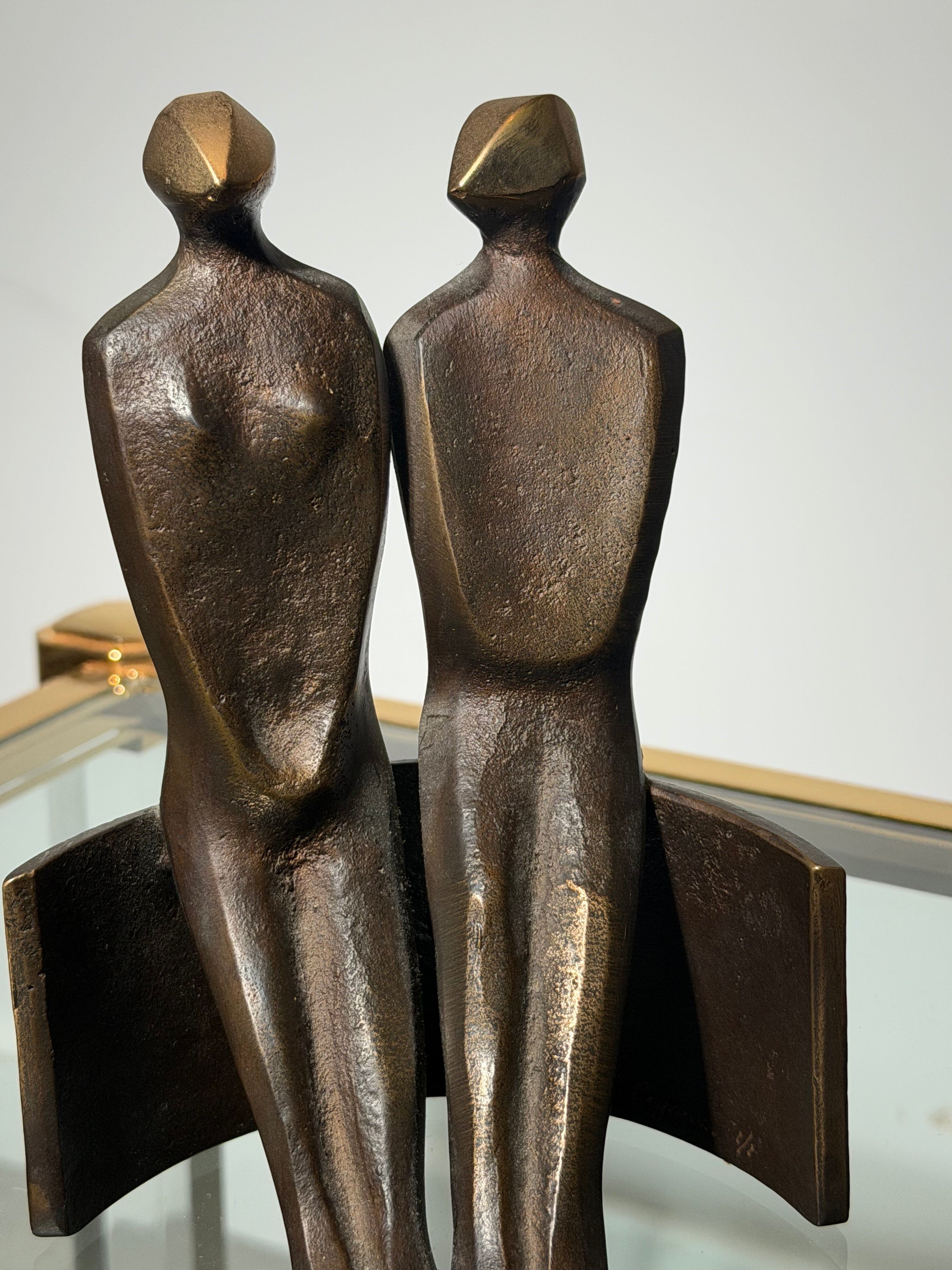 Boud Ceysens – Abstract Bronze Sculpture “Couple” (Edition 2/2)