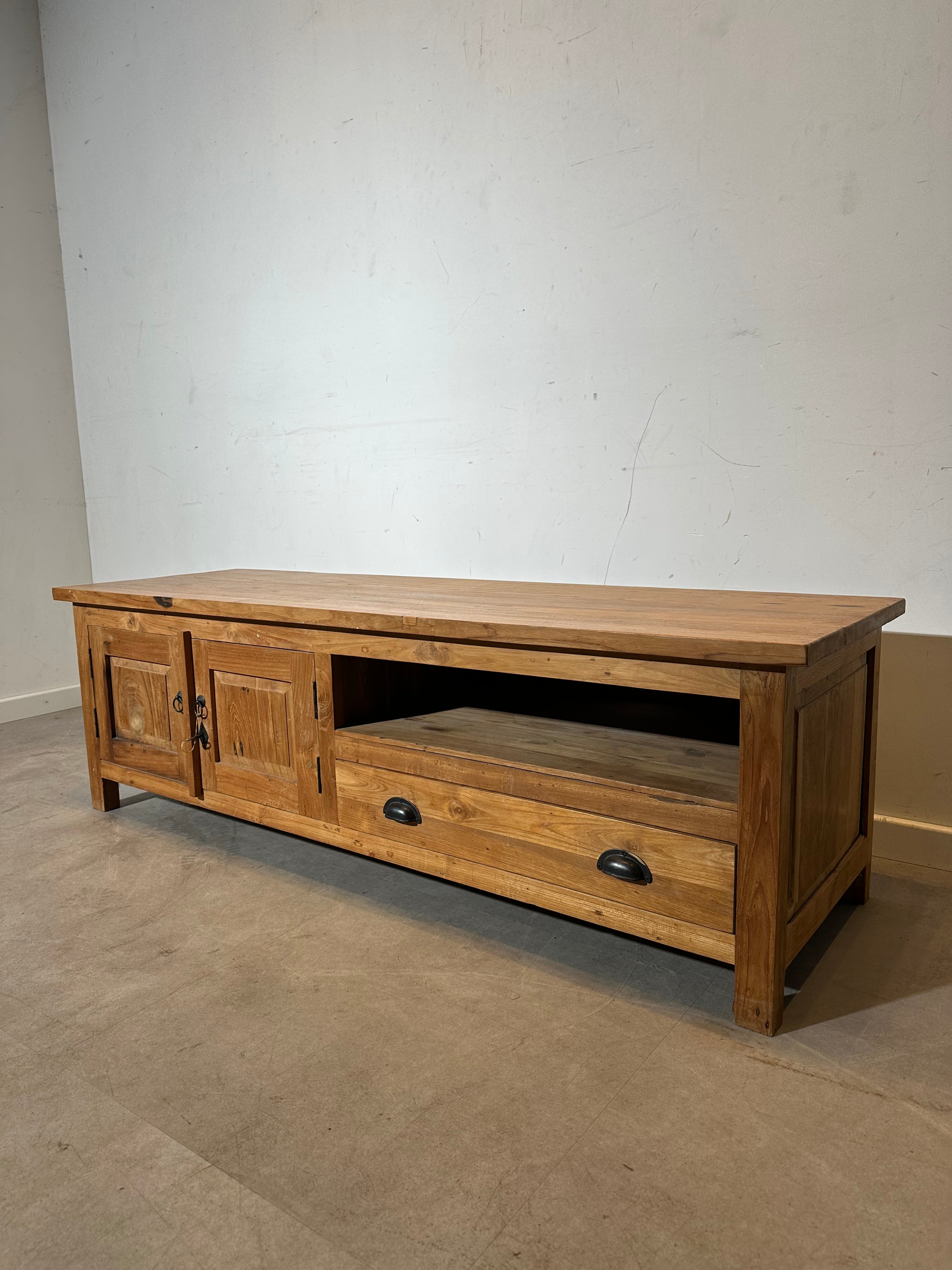 Vintage solid teak TV cabinet