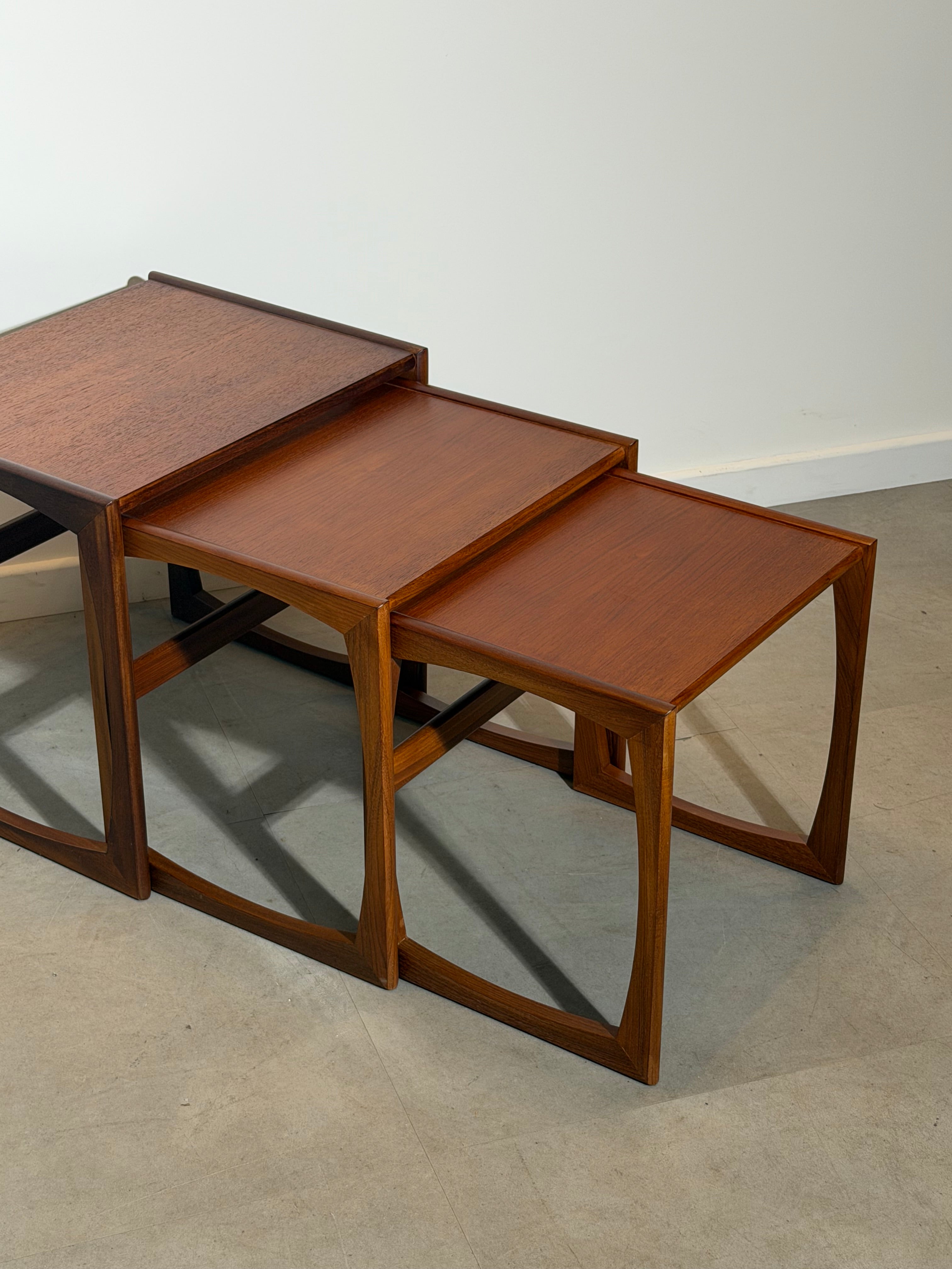 G-Plan Quadrille Nest of Tables in Teak – Set of Three