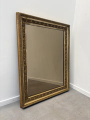Large Ornate Gold-Tone Mirror with Smoked Glass