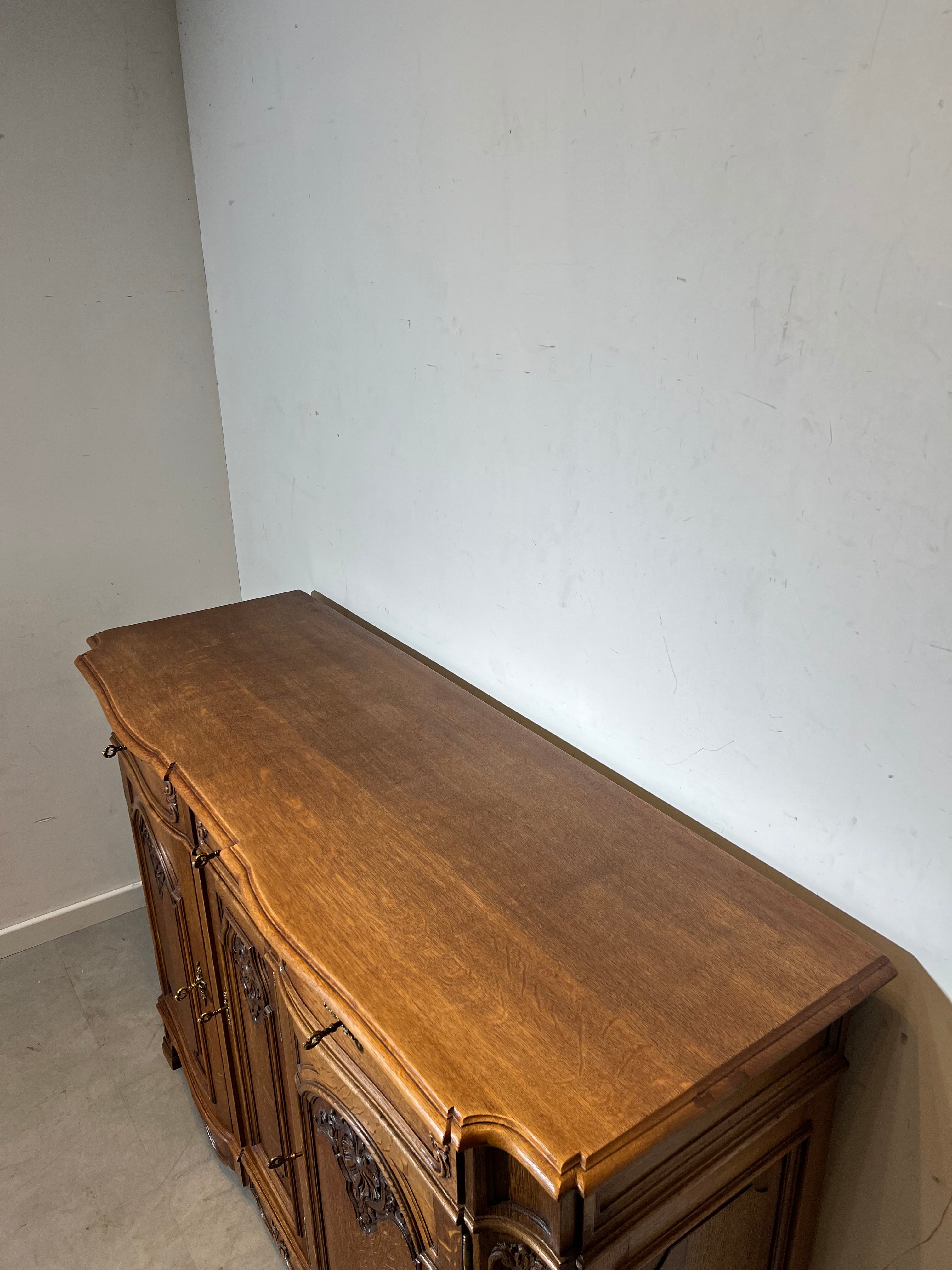 Antique Louis XV Style Oak Sideboard