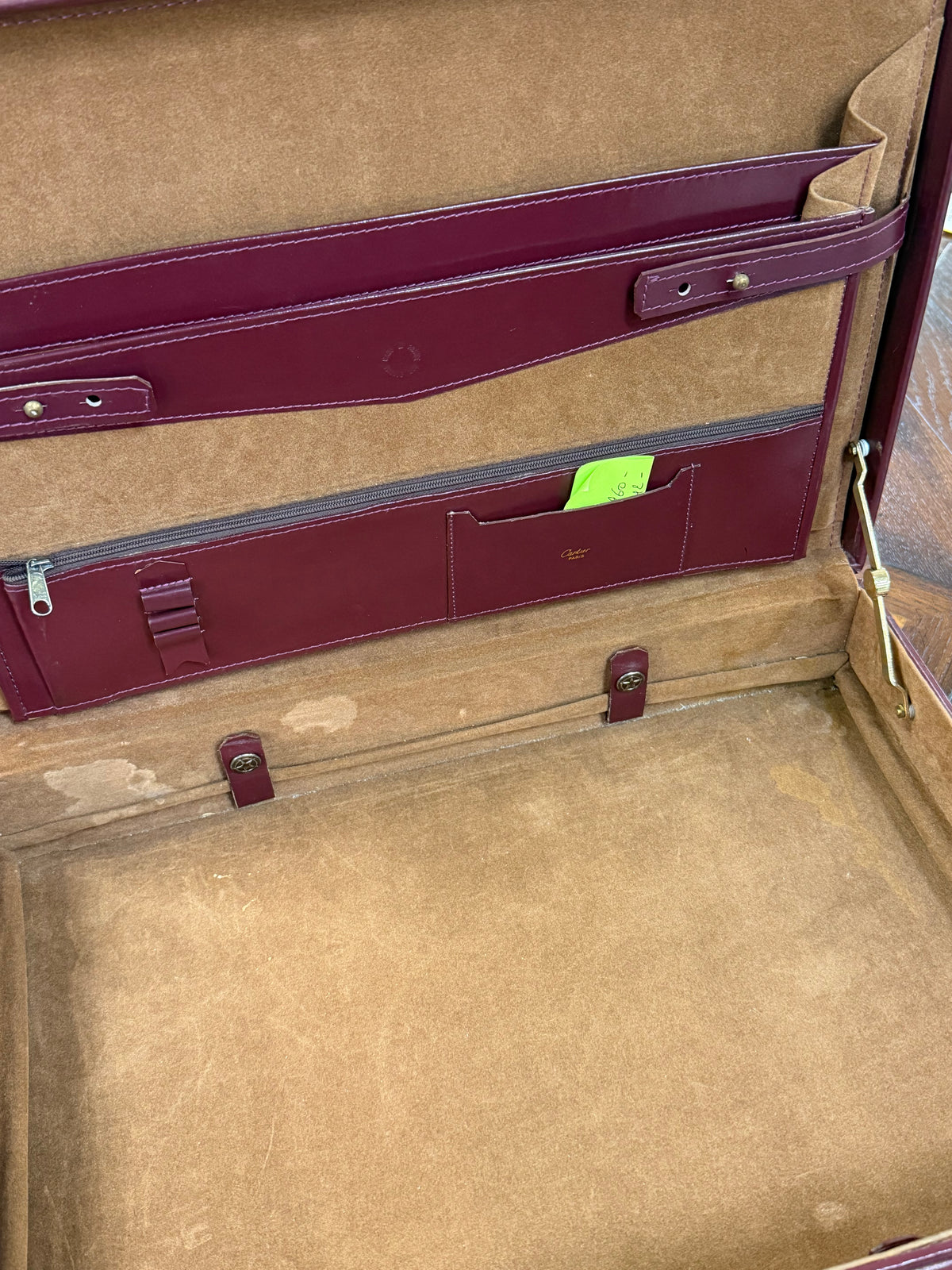 Cartier Paris Burgundy Leather Attaché Case – 46 × 32 × 10 cm