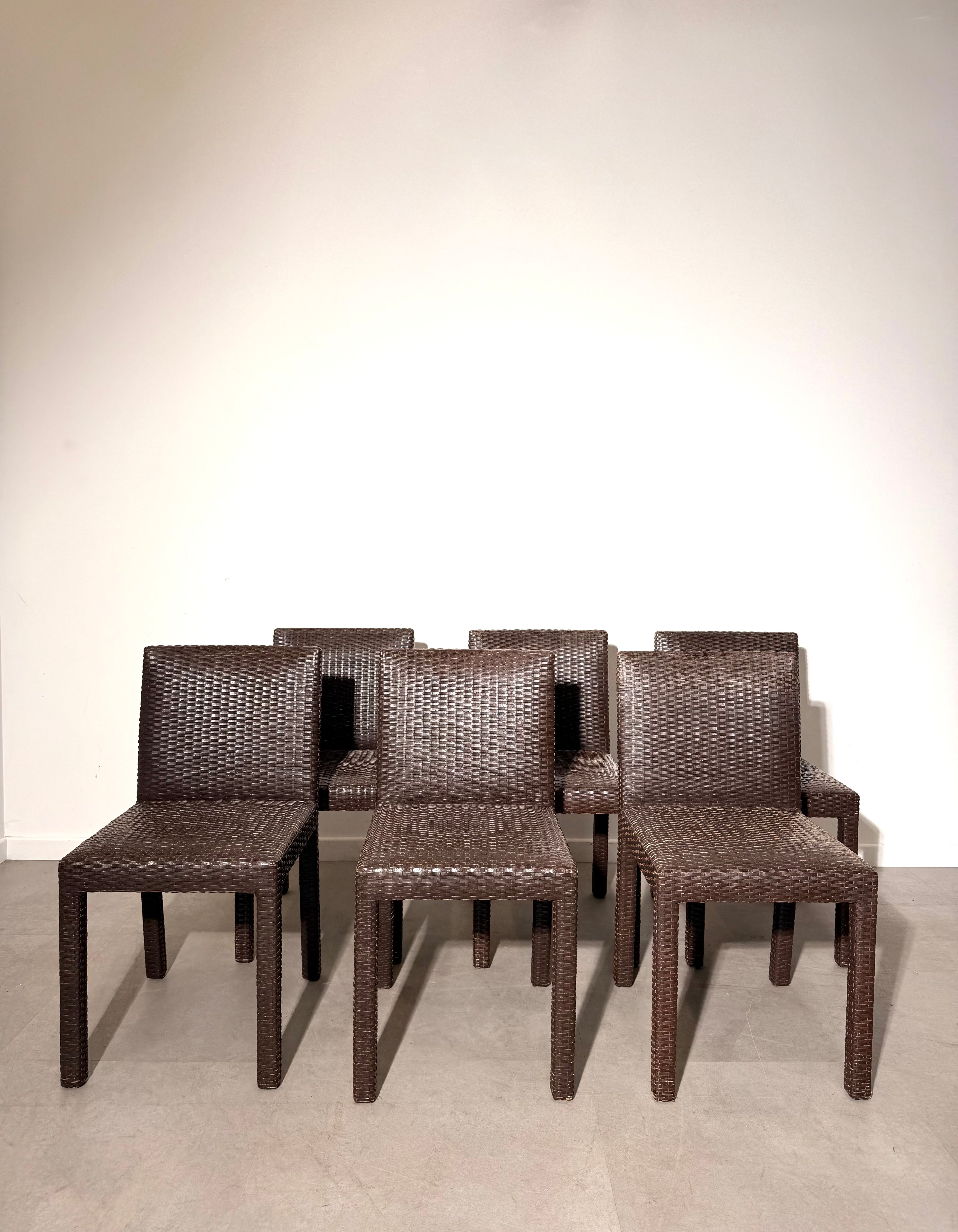 Set of 6 Ligne Roset Zanzibar Dining Chairs