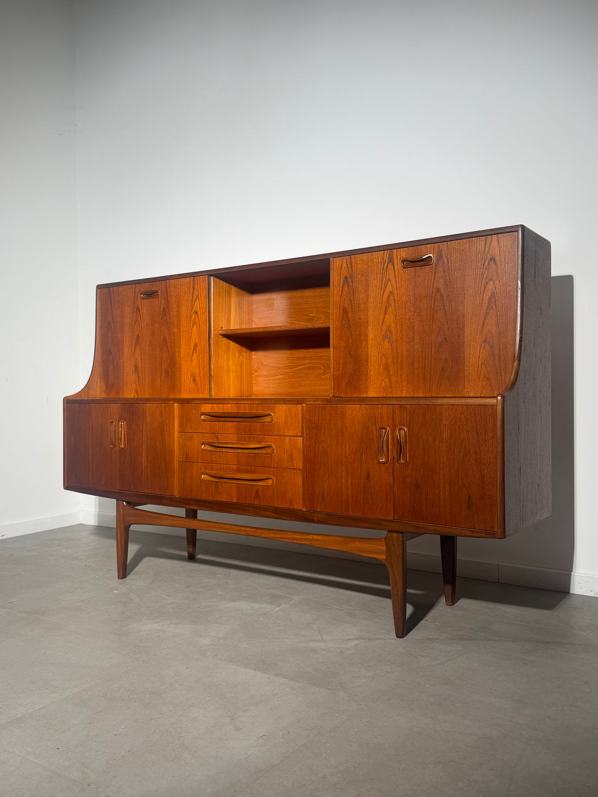 Victor B. Wilkins “Fresco” Teak Highboard for G-Plan – Mid-Century Modern