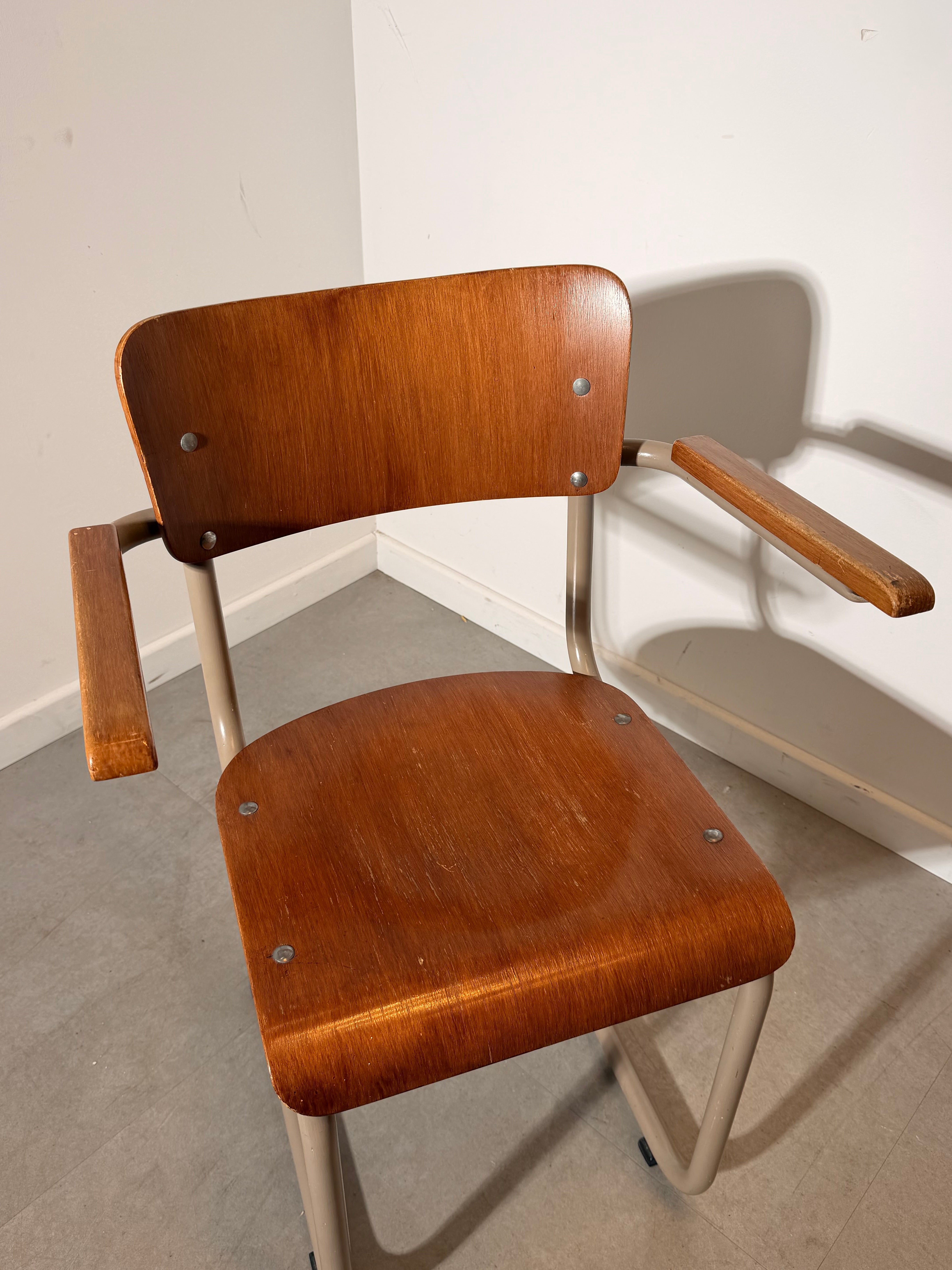 Vintage Bauhaus Tubular Steel Armchair