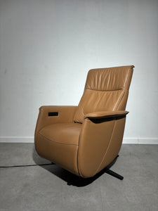 Relaxchair cognac brown leather