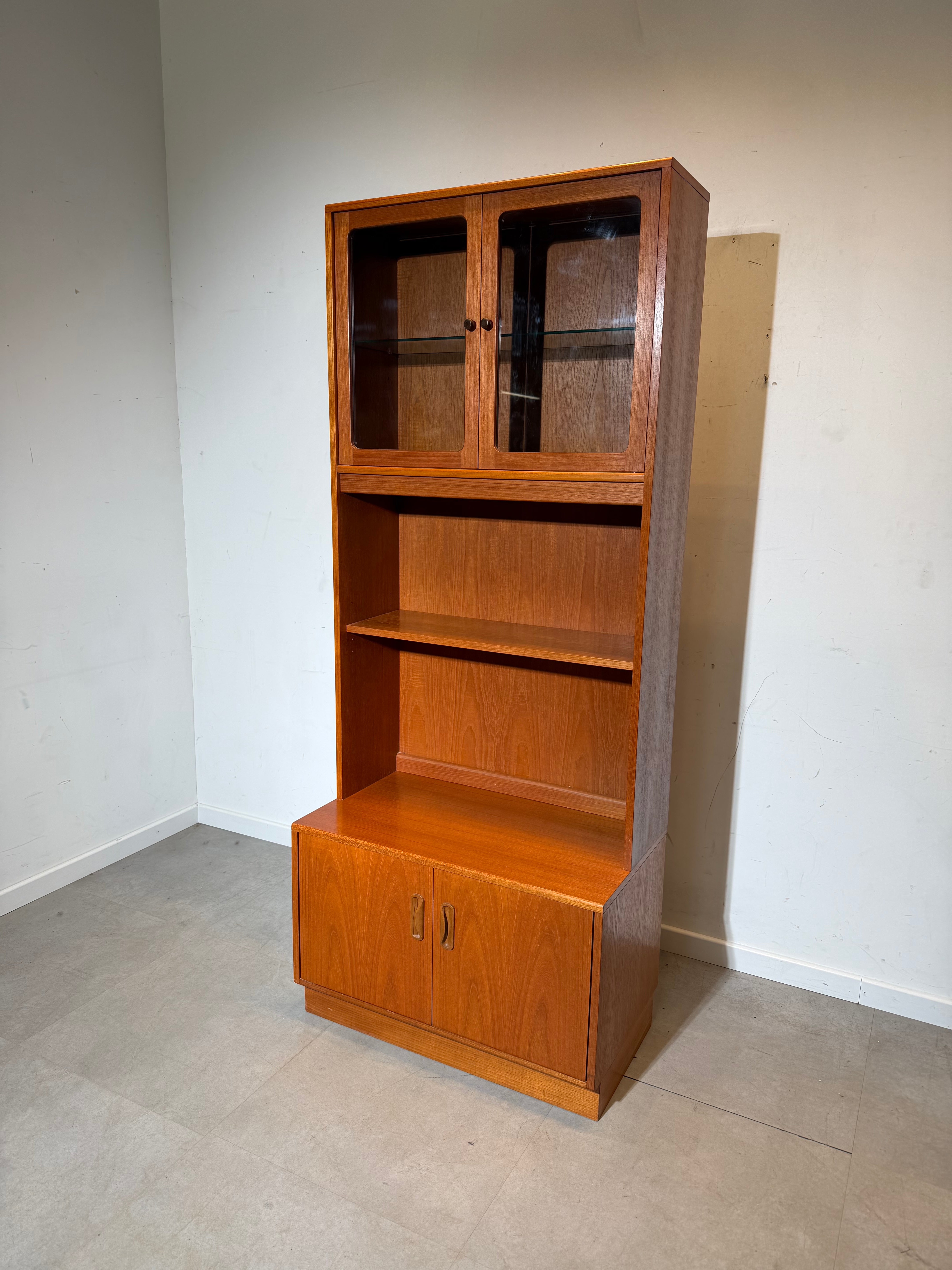 Mid-Century Teak Bookcase Cabinet