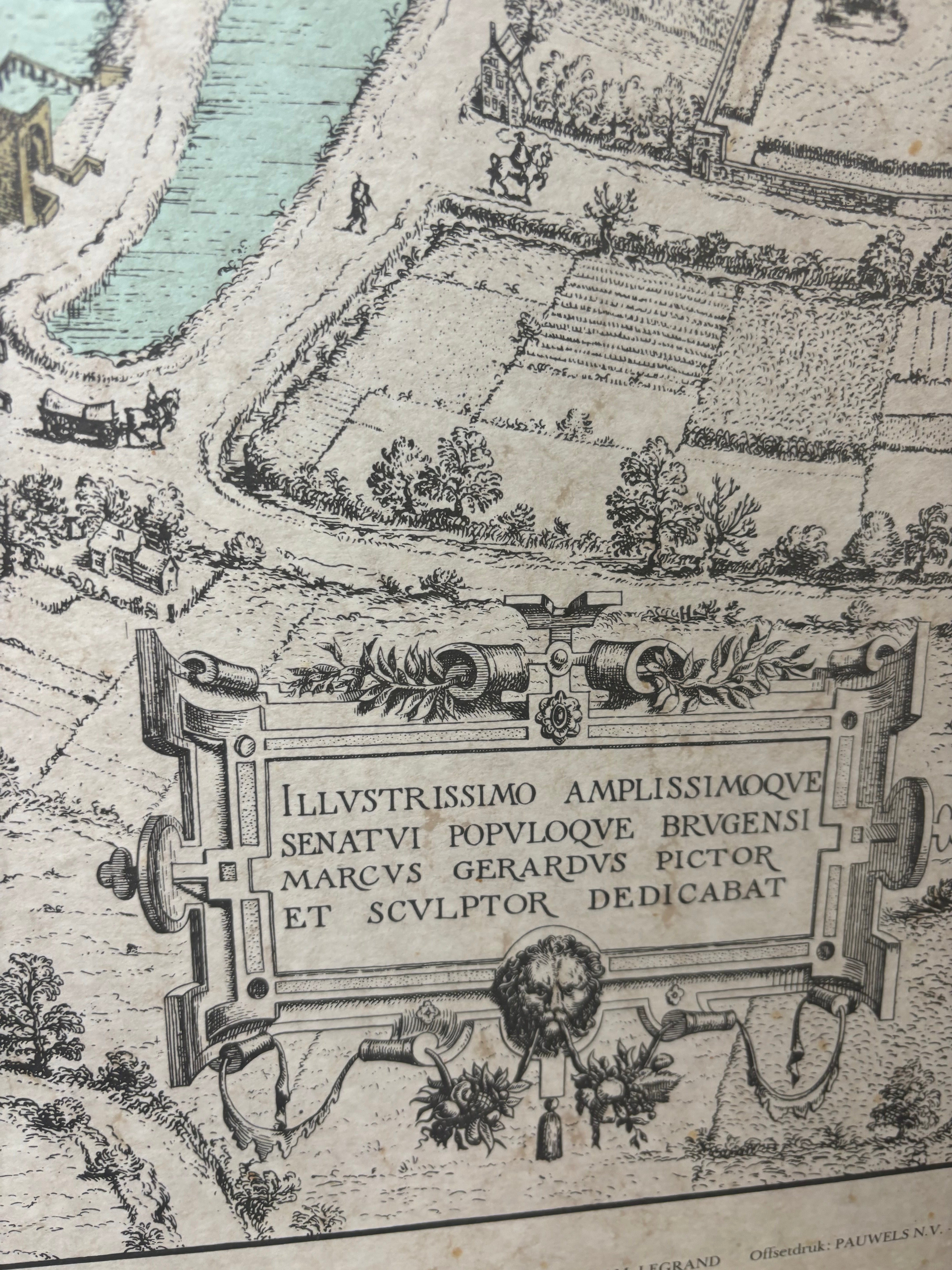 Plan antique de la ville de Bruges