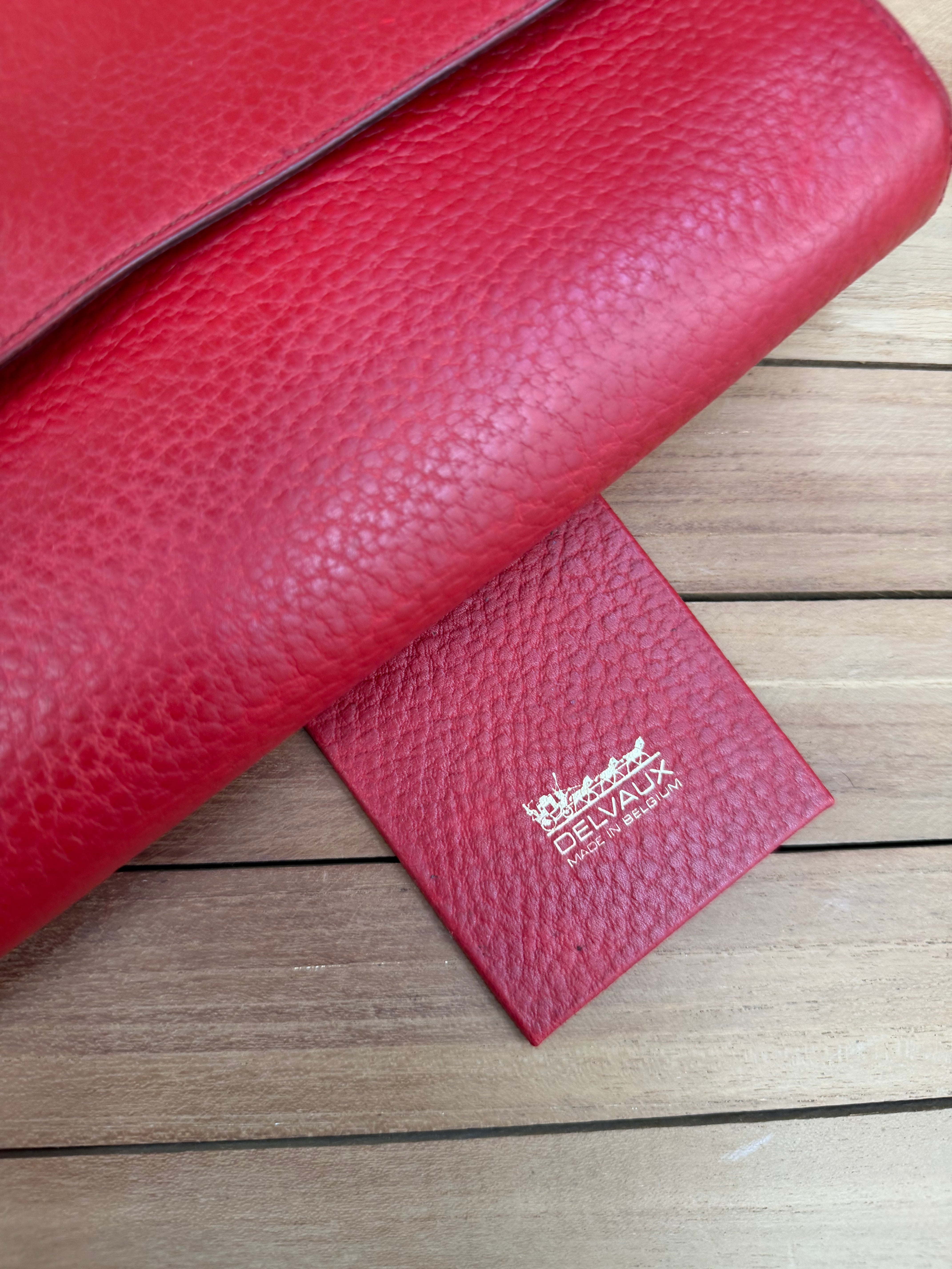 Delvaux Top Handle & Crossbody Bag – Red Leather