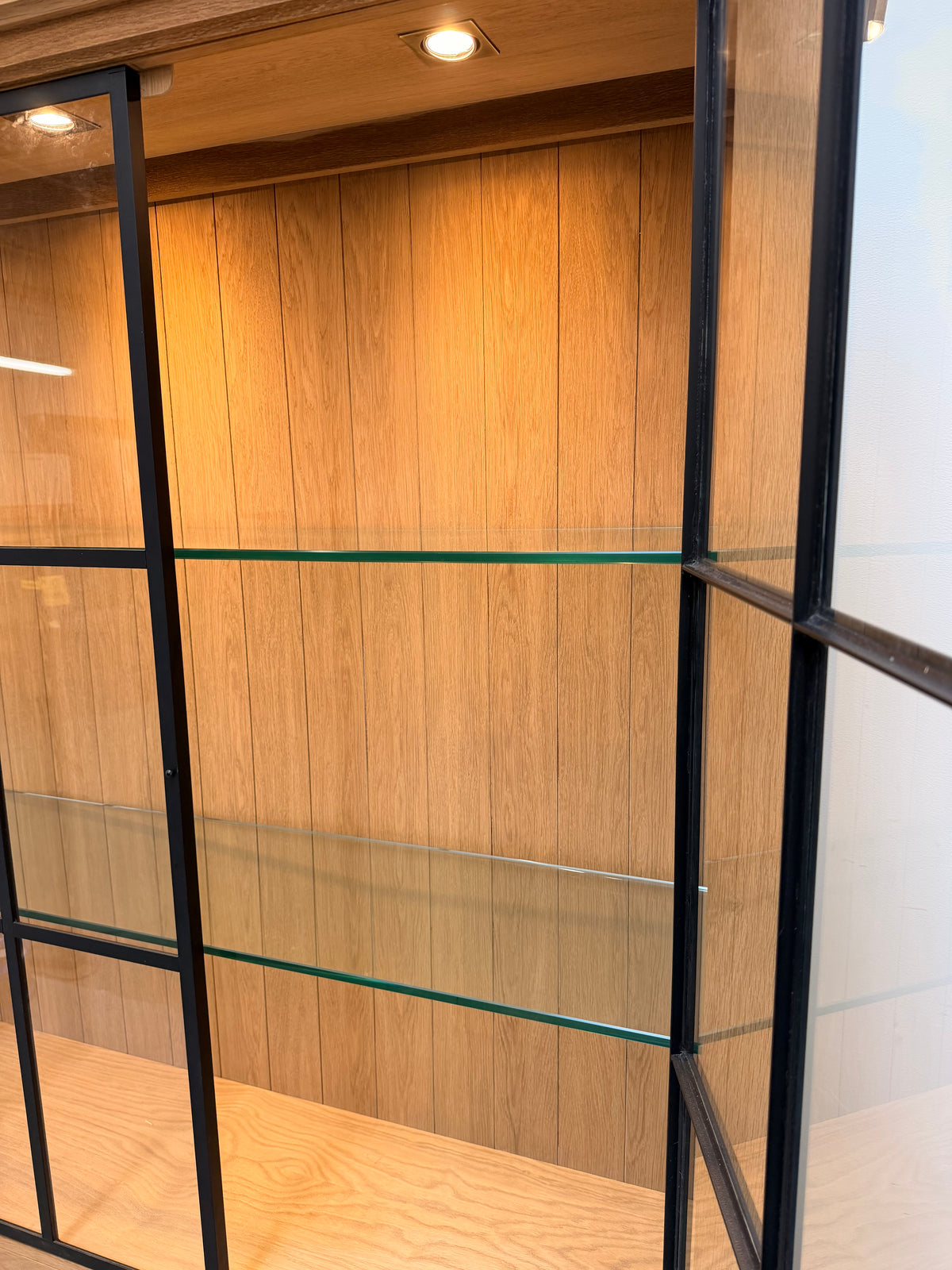Flamant Interiors “Iron Jason” Oak Display Cabinet