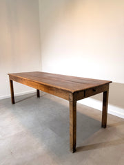 Antique Solid Oak Farmhouse Dining Table