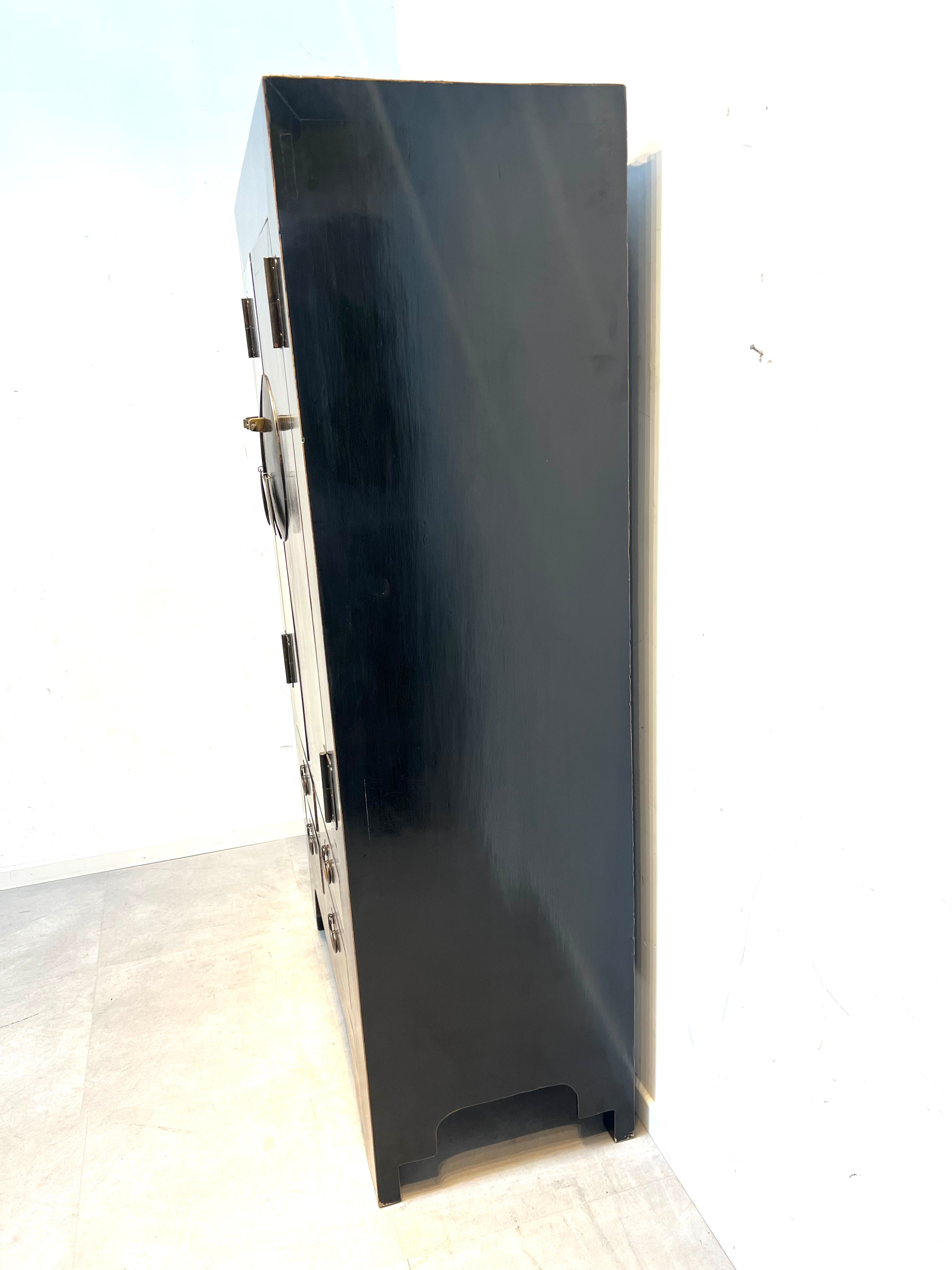 Chinese Black Lacquer Cabinet