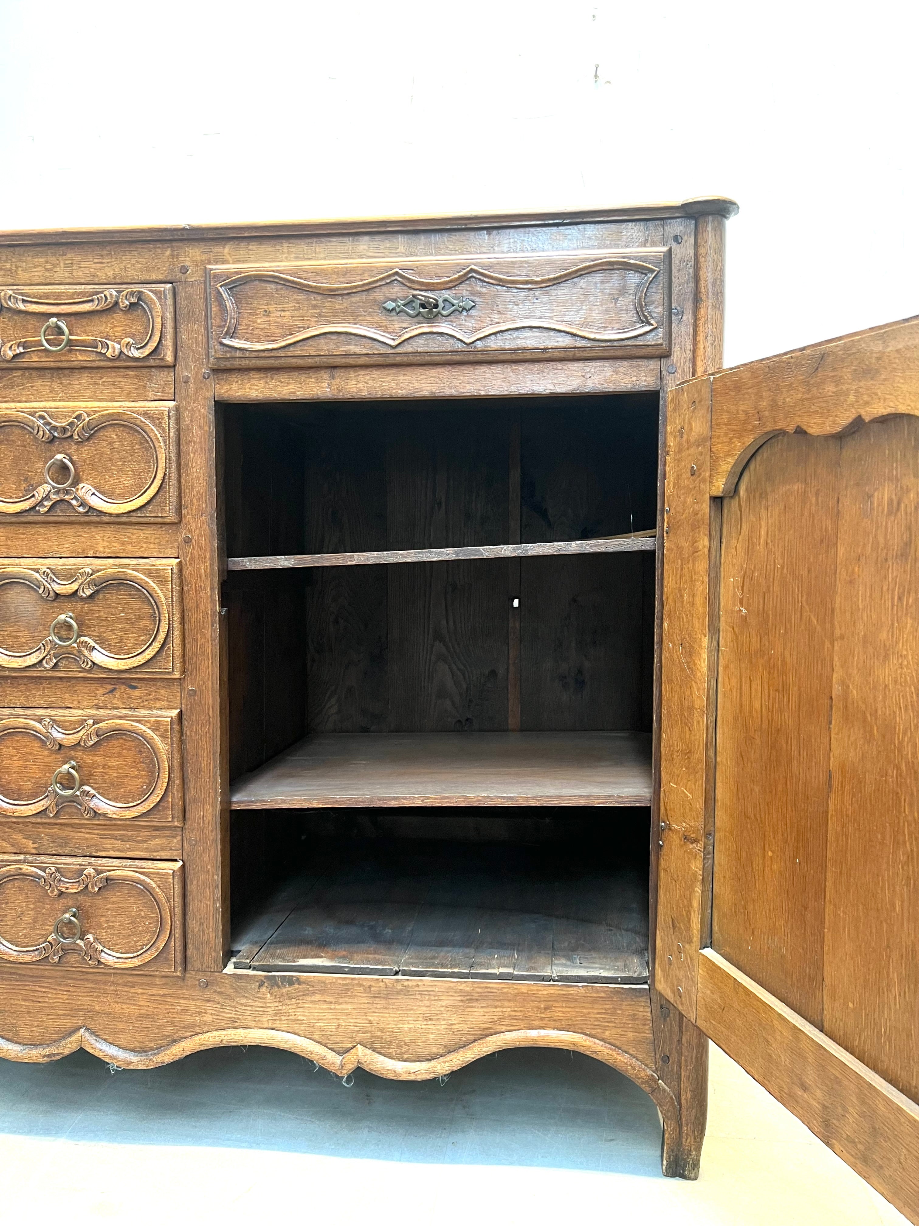 Antique French Rustic Oak Chest of Drawers