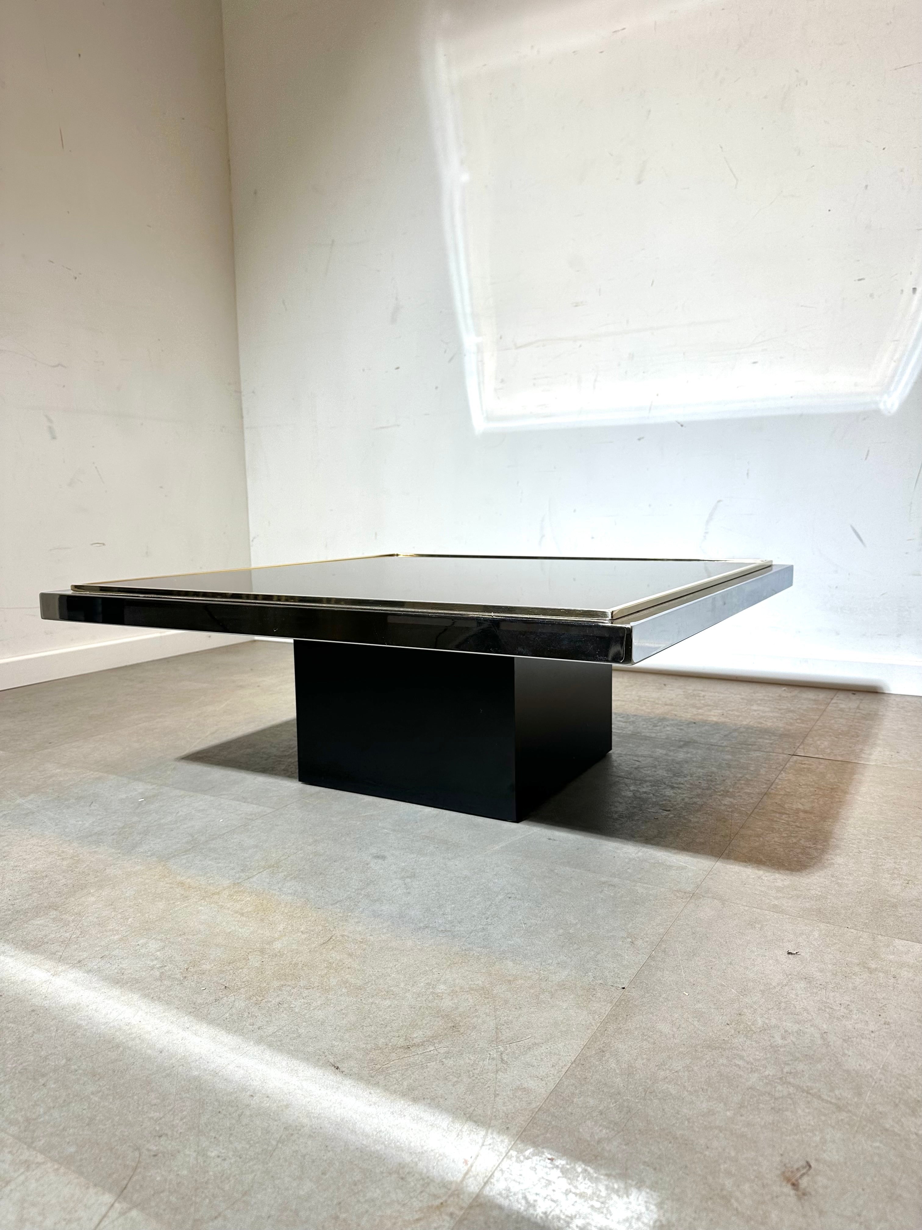 Chrome & Smoked Coffee Table