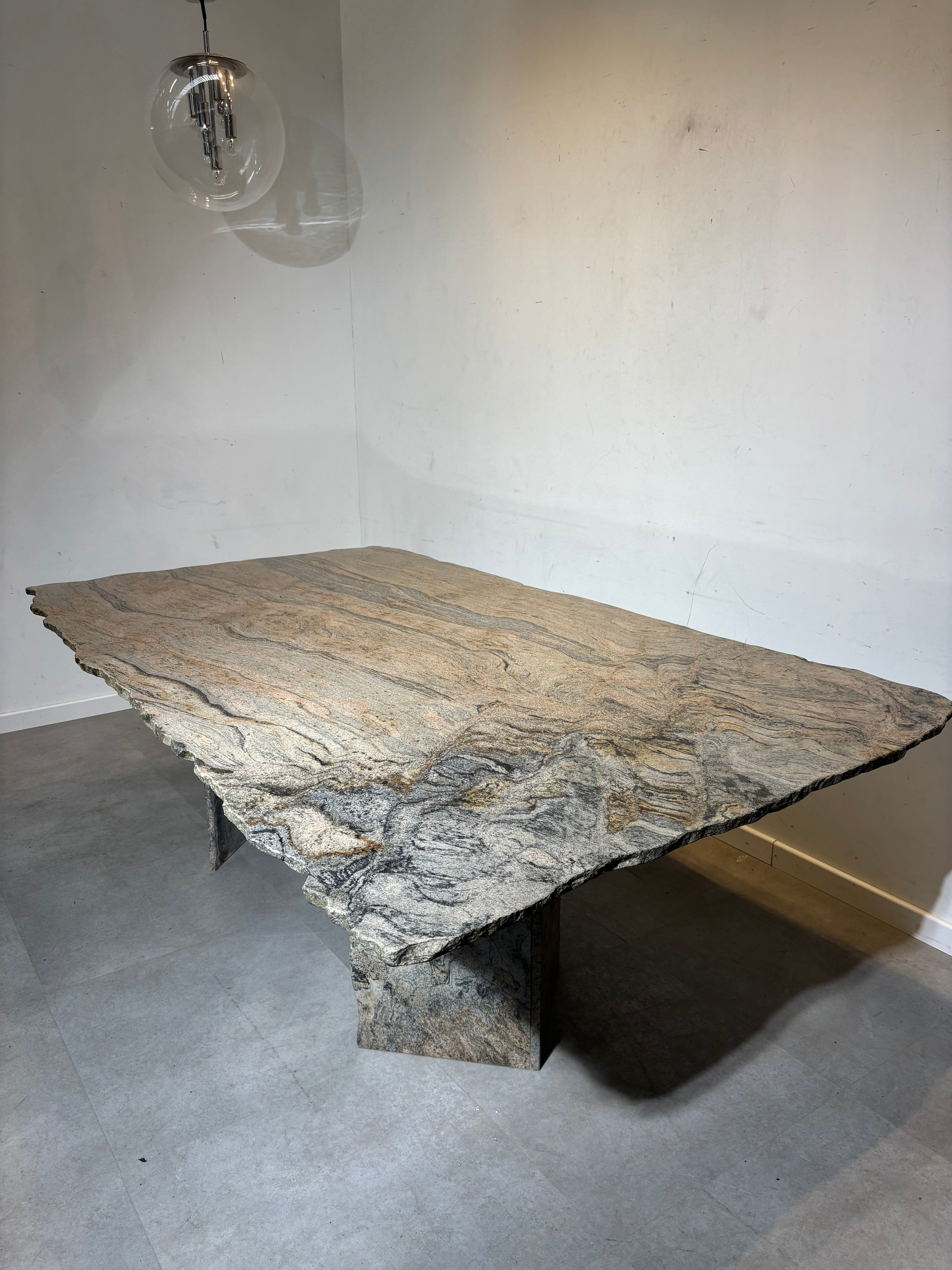 Vintage Quartzite Marble Dining Table