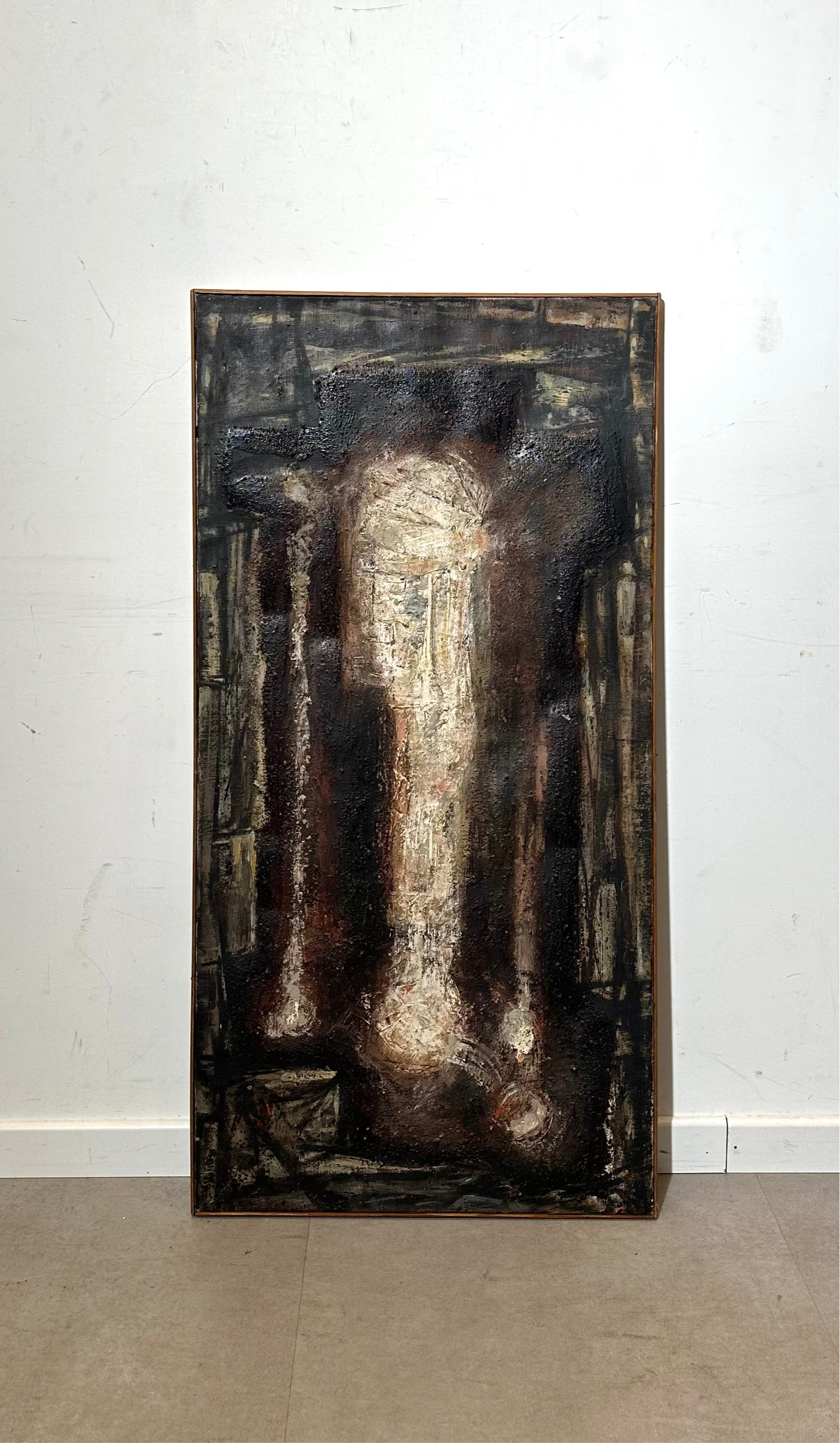 Abstract Textured Painting on Canvas "Door Gevaert"