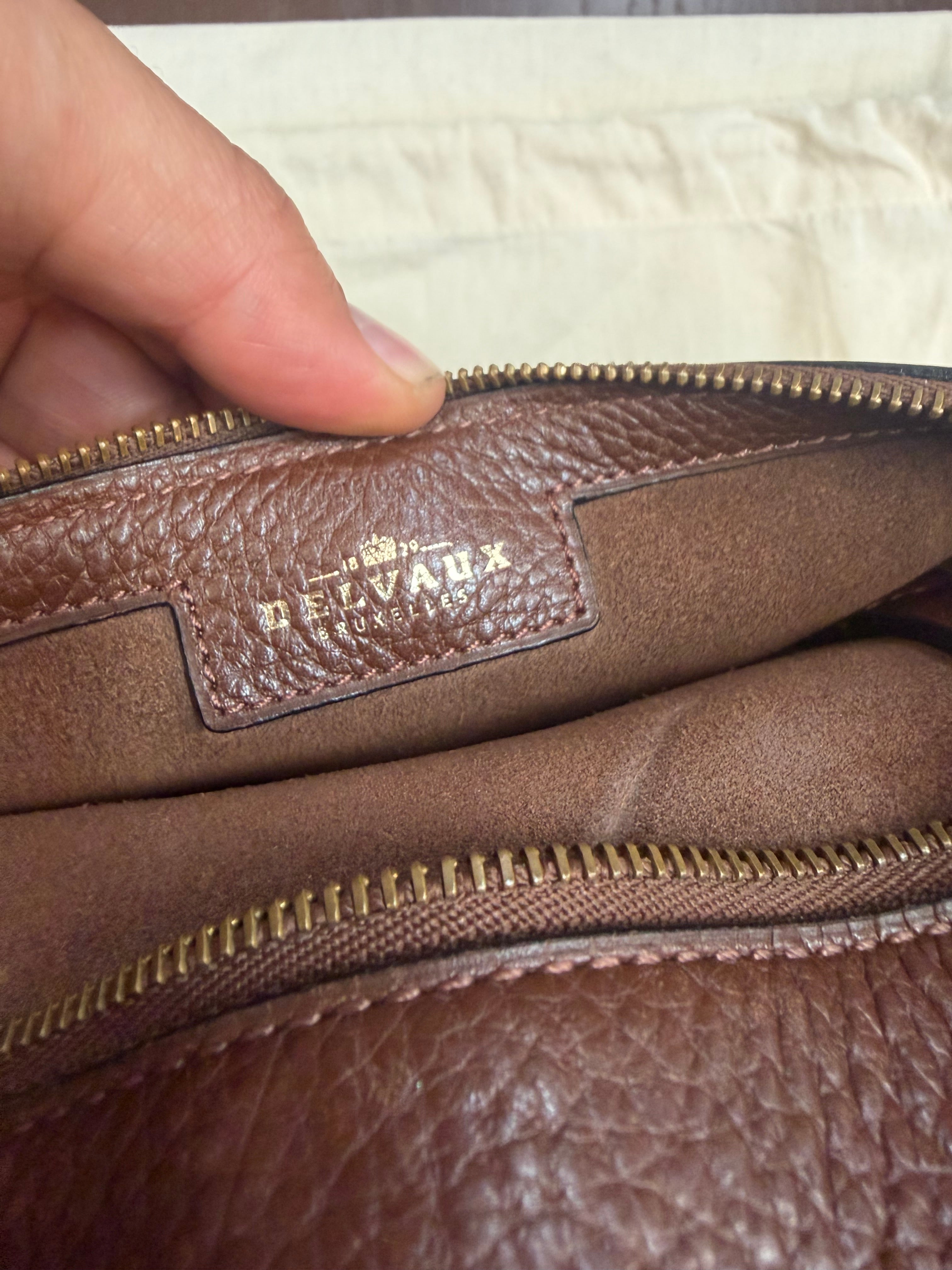 Delvaux Nuage Cognac Leather Brown