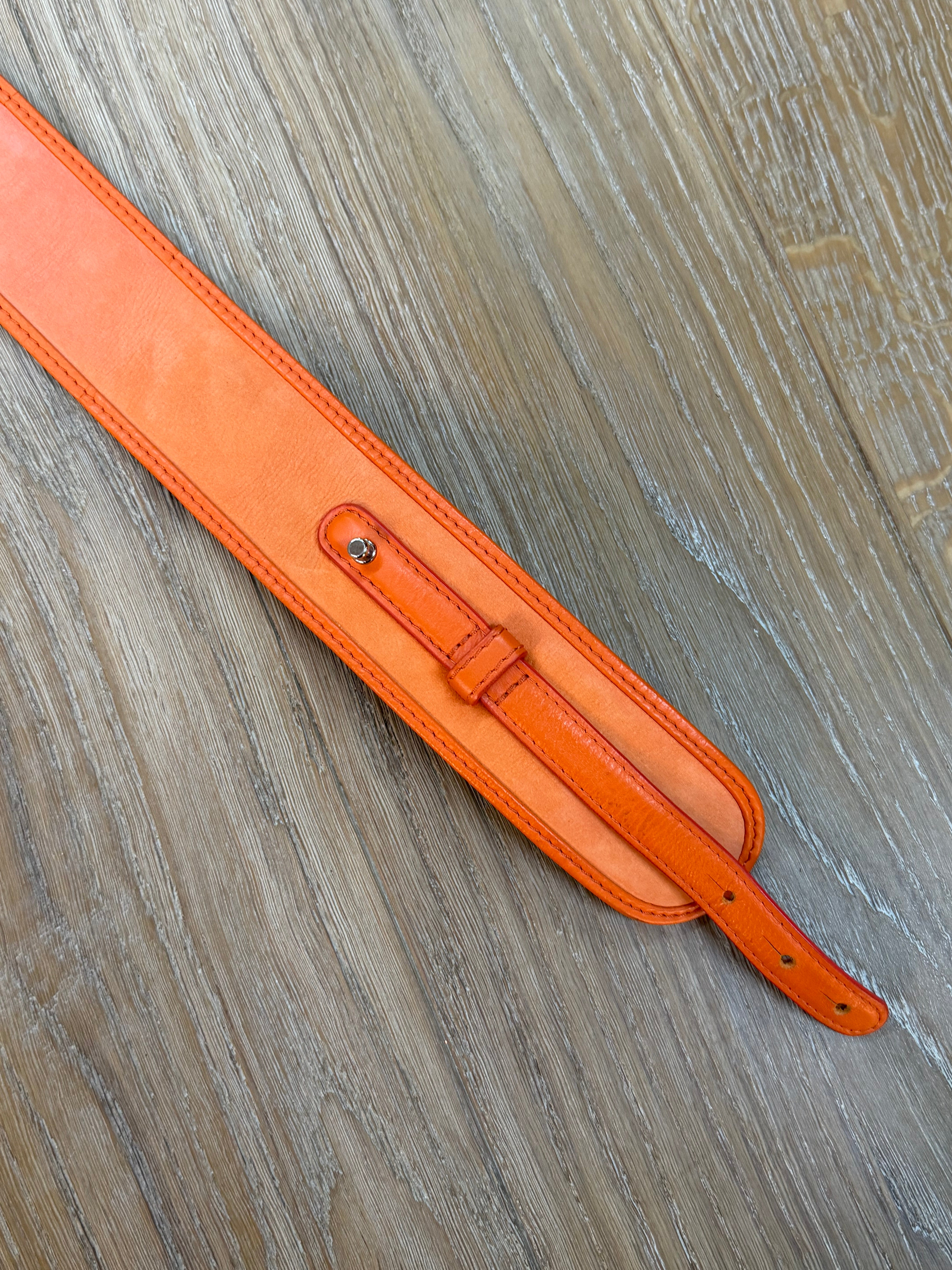 Delvaux Suede Orange Belt – 107 cm