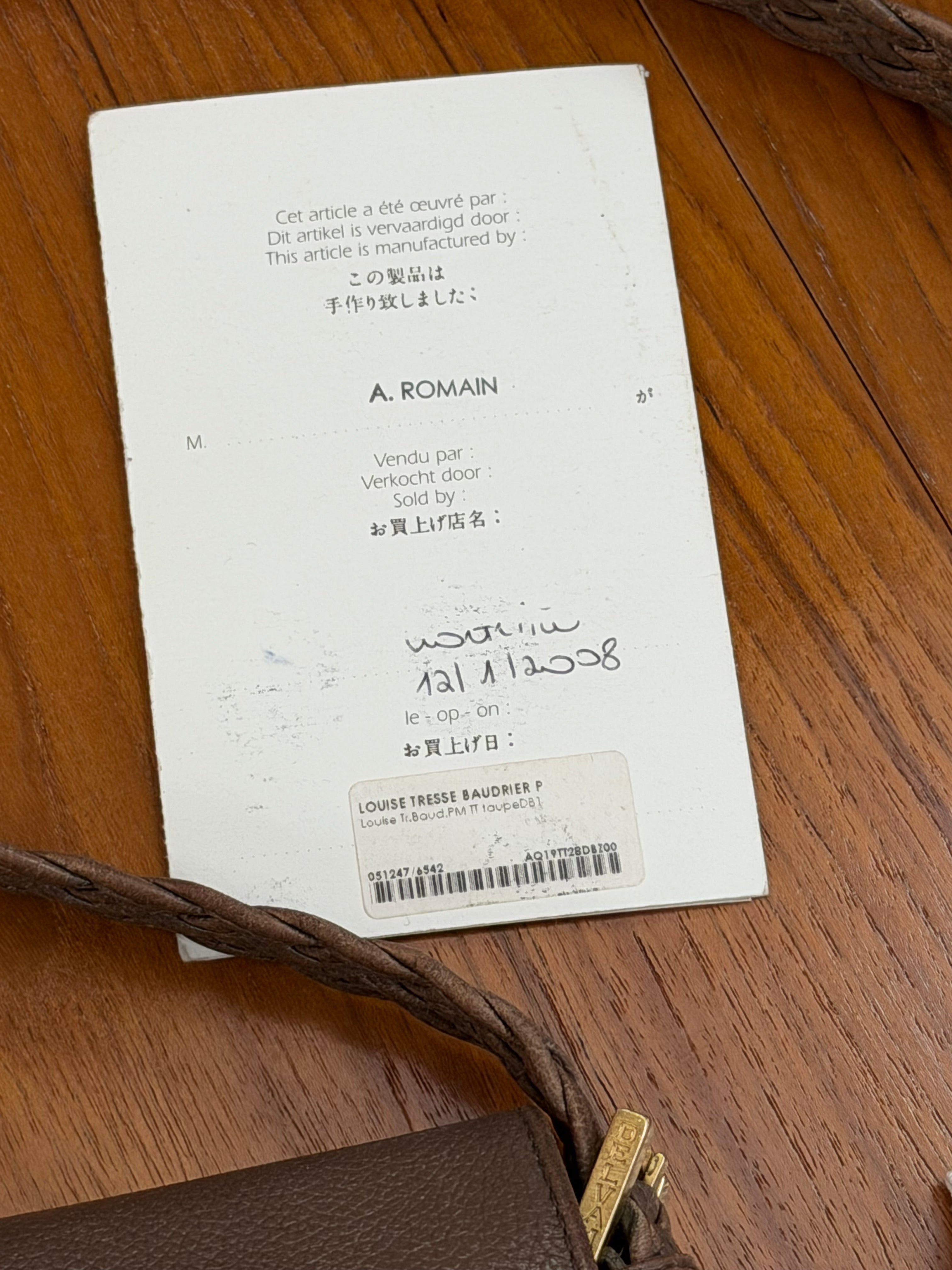 Delvaux Louise Tressé Baudrier PM