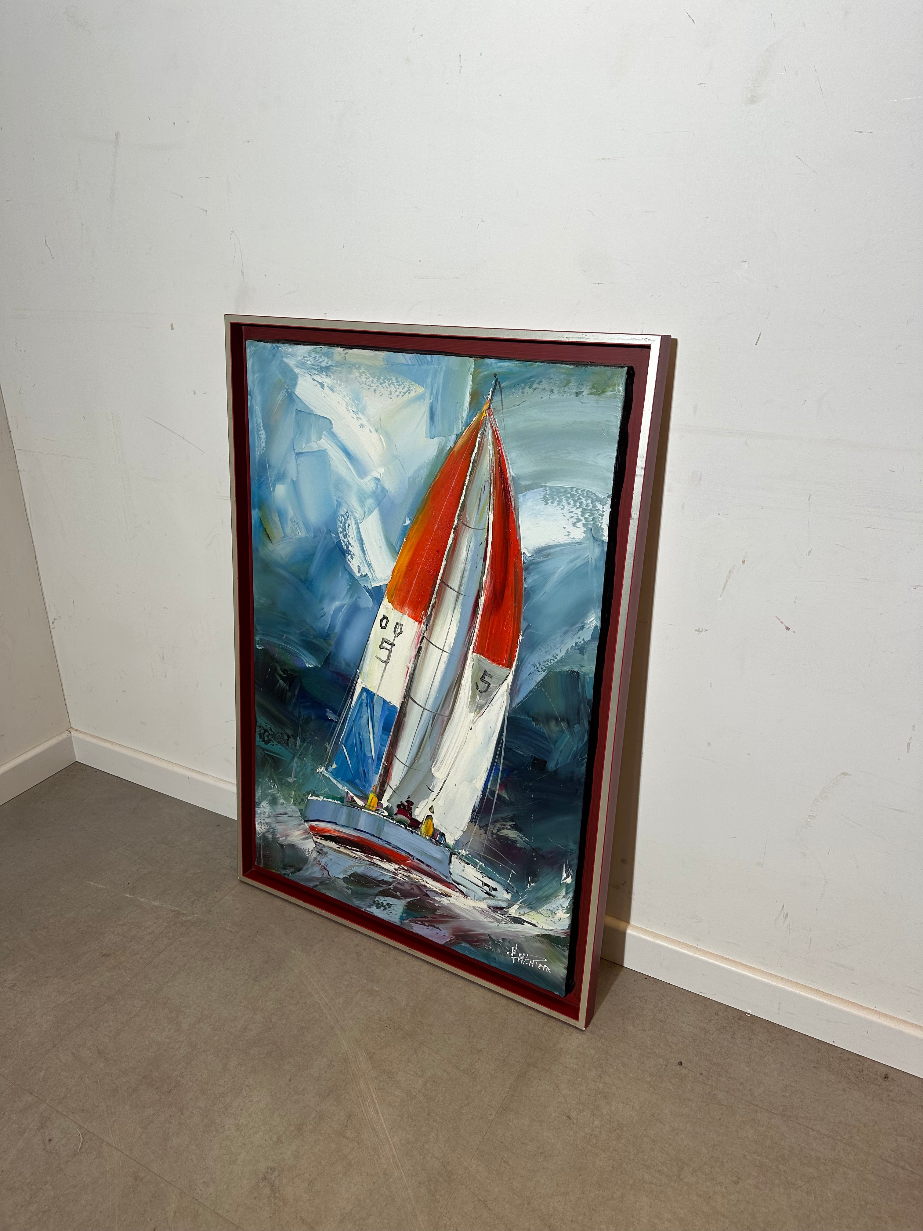 Antonio Palmieri – “Sailing in Motion”
 Origineel olieverfschilderij op canvas